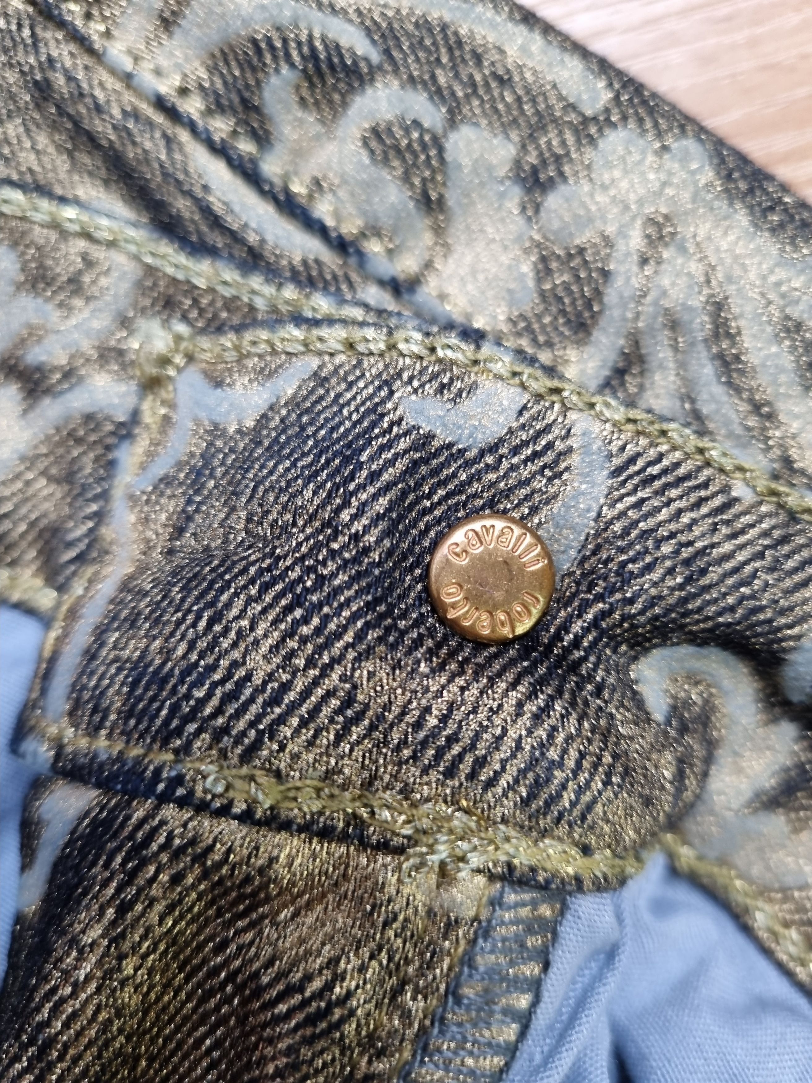 Roberto Cavalli Roberto Cavalli Golden Denim Art Design Exclusive Jeans Size US 33 - 13 Thumbnail