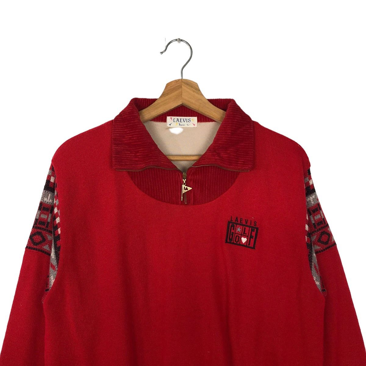 Japanese Brand VINTAGE LAEVIS GOLF COLLAR SWEATSHIRT BIG LOGO JAPAN Size US M / EU 48-50 / 2 - 2 Thumbnail