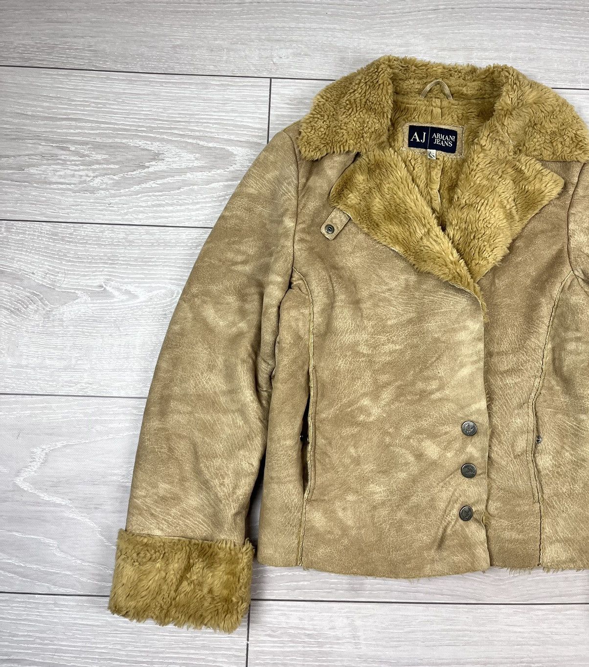 Giorgio Armani Rare Armani Jeans Vintage Y2K Fur Crop Jacket Size M / US 6-8 / IT 42-44 - 3 Thumbnail