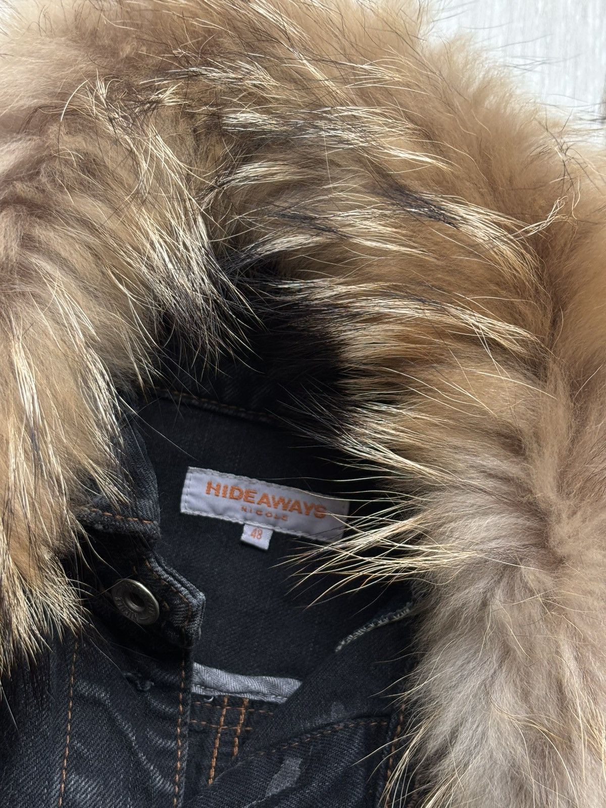 Japanese Brand HIDEAWAYS fur denim jacket Size US M / EU 48-50 / 2 - 4 Thumbnail