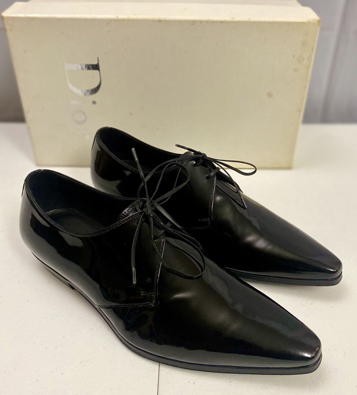 Dior Dior 🇮🇹 Black Patent Calfskin Derby Défilé Show Derby 9 New Size US 9 / EU 42 - 12 Thumbnail