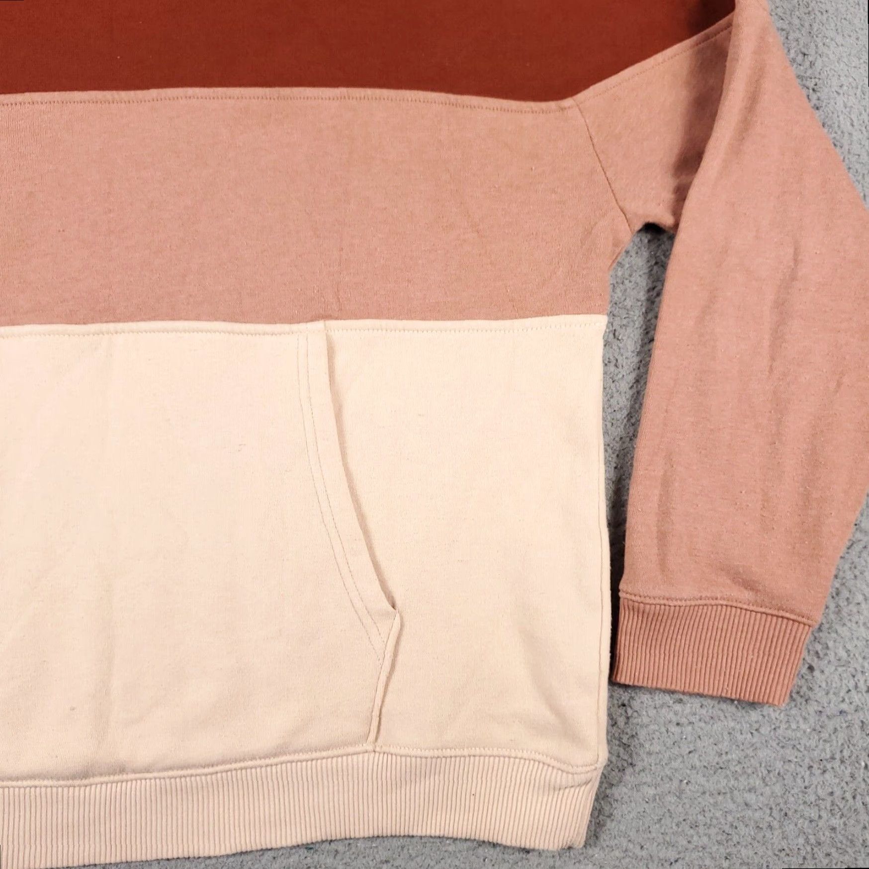 American Eagle Outfitters American Eagle Womens Small Peach Beige Oversized Hoodie Sweater Size S / US 4 / IT 40 - 4 Thumbnail