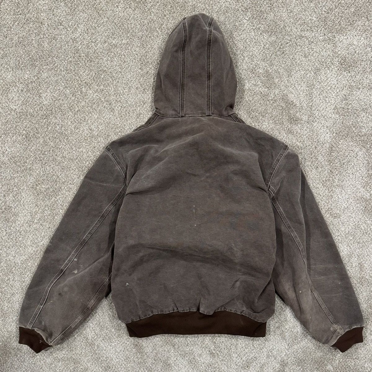 Carhartt Vintage Faded Black Carhartt Hoodie Zip Up Jacket Size US XXL / EU 58 / 5 - 4 Thumbnail