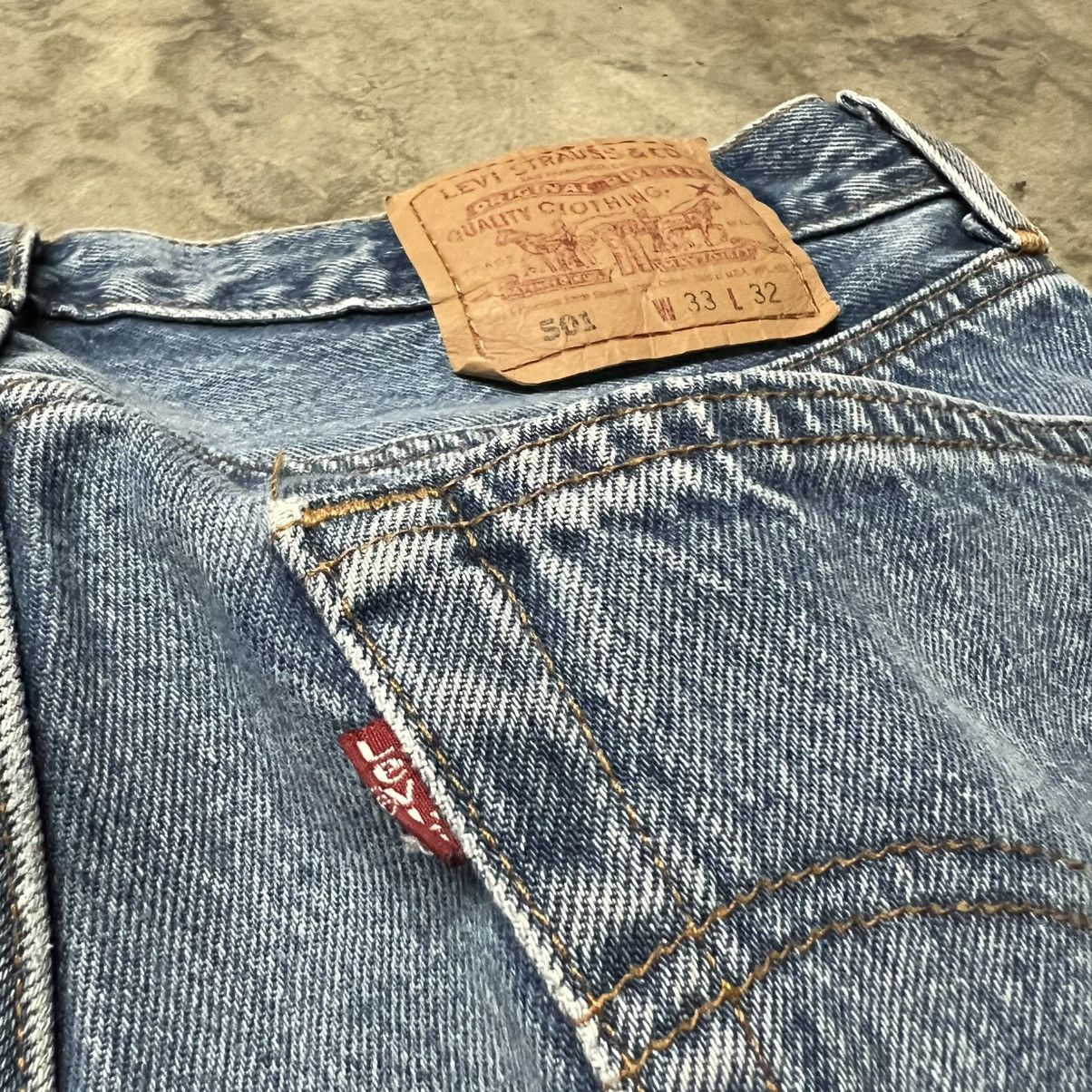 Levi's × Vintage Vintage 90’s Levi’s 501 🇺🇸 Straight-Leg Denim Jeans Size US 33 - 6 Thumbnail