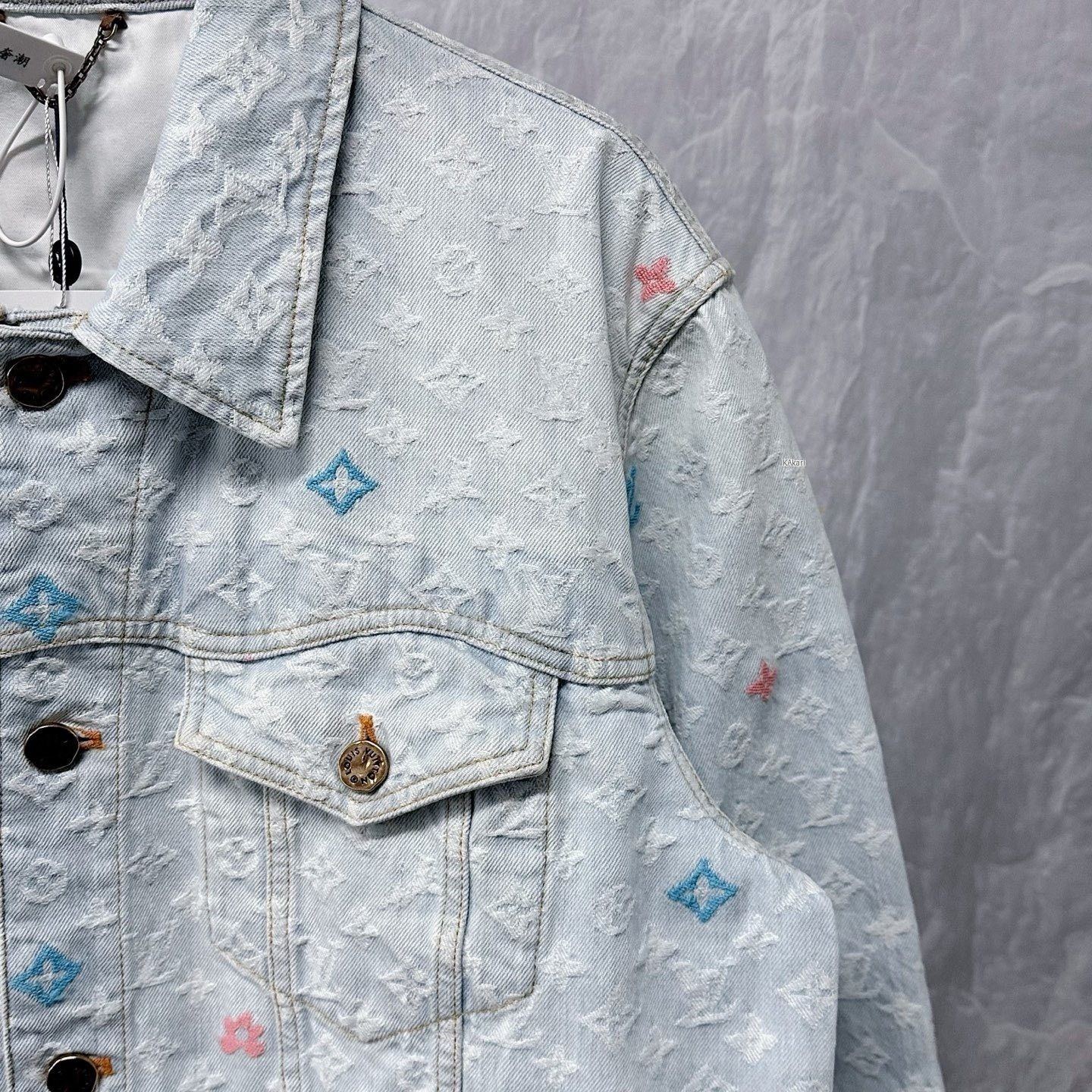 Louis Vuitton Louis Vuitton FW24 Tyler Collab Embroidered Denim Jacket Size US L / EU 52-54 / 3 - 3 Thumbnail