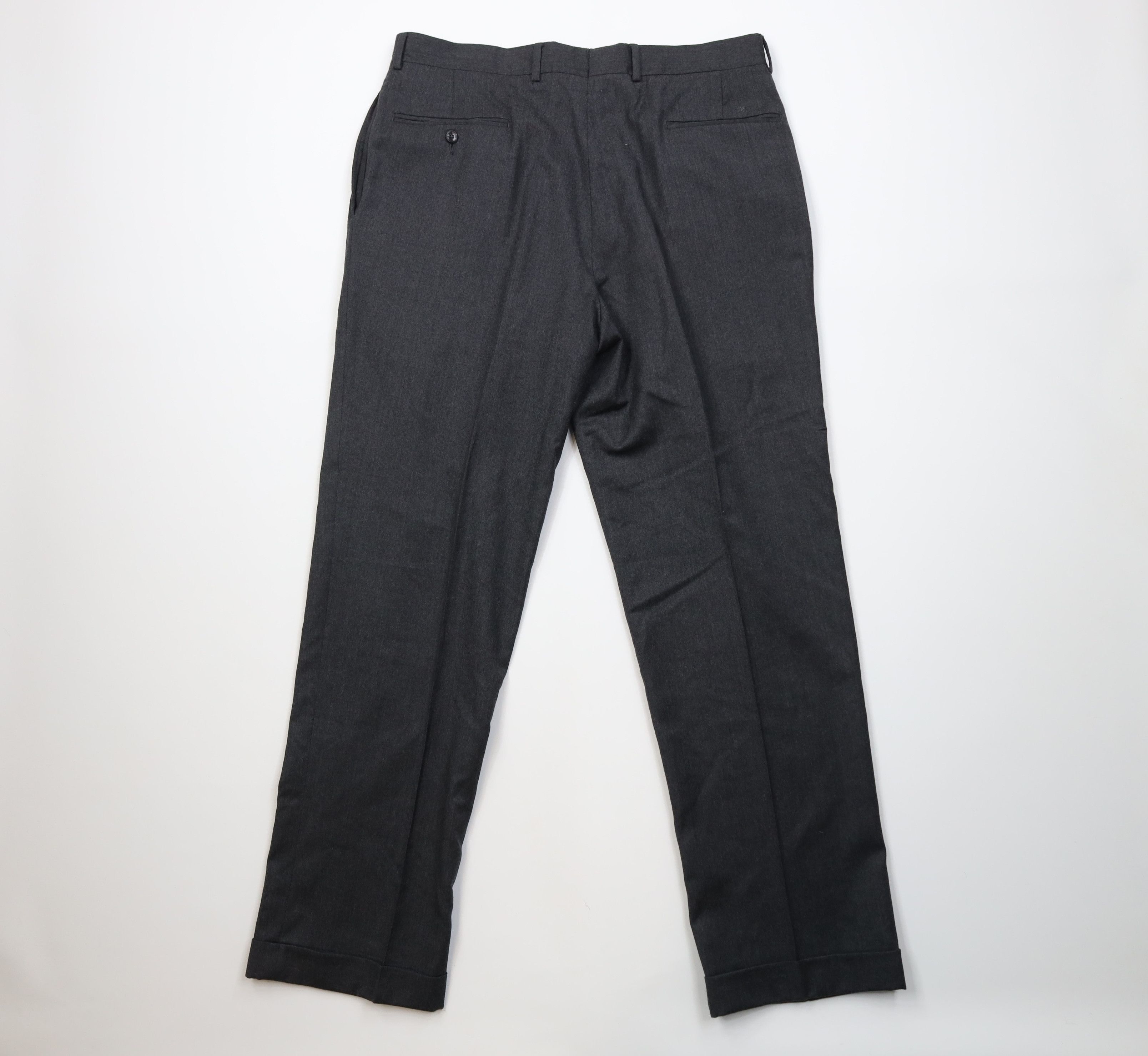 Vintage Vintage 90s Streetwear Cashmere Wide Leg Chino Pants Gray Size US 36 / EU 52 - 9 Thumbnail