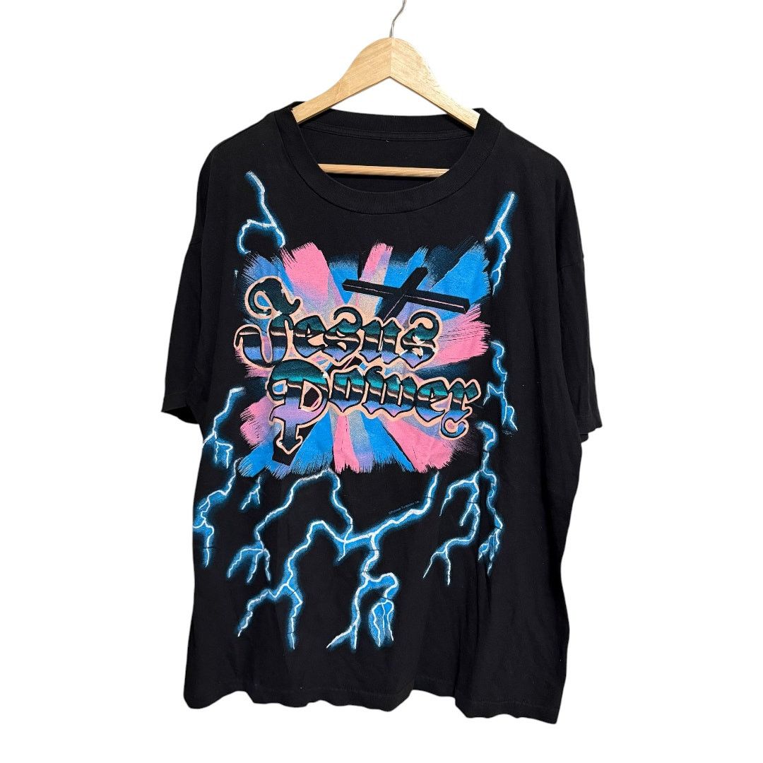 Other 90s Jesus Power Lightening All Over Print Shirt Size US XL / EU 56 / 4 - 1 Thumbnail