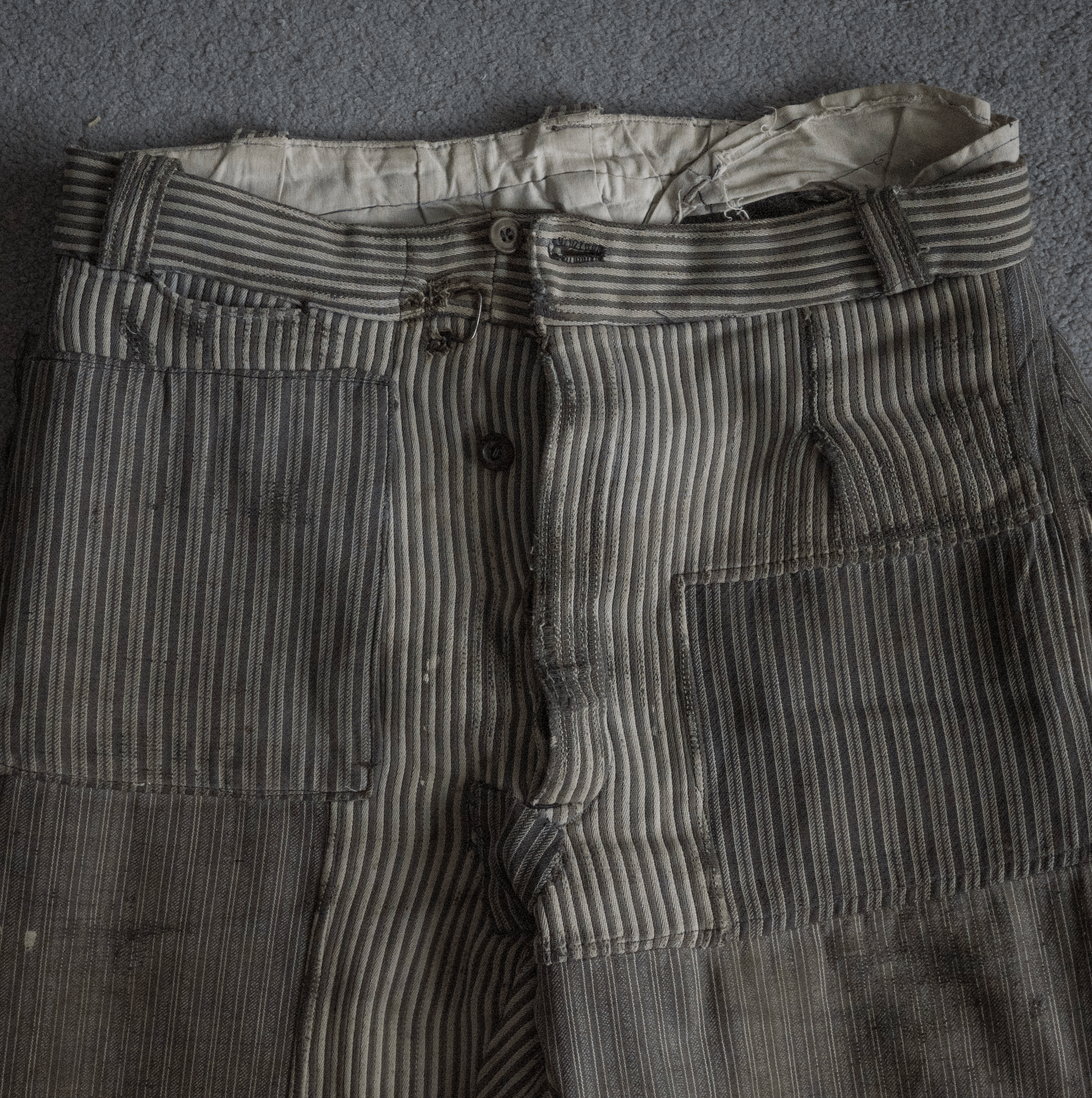 Other 1940s European Striped Patchwork Pants Size US 31 - 3 Thumbnail