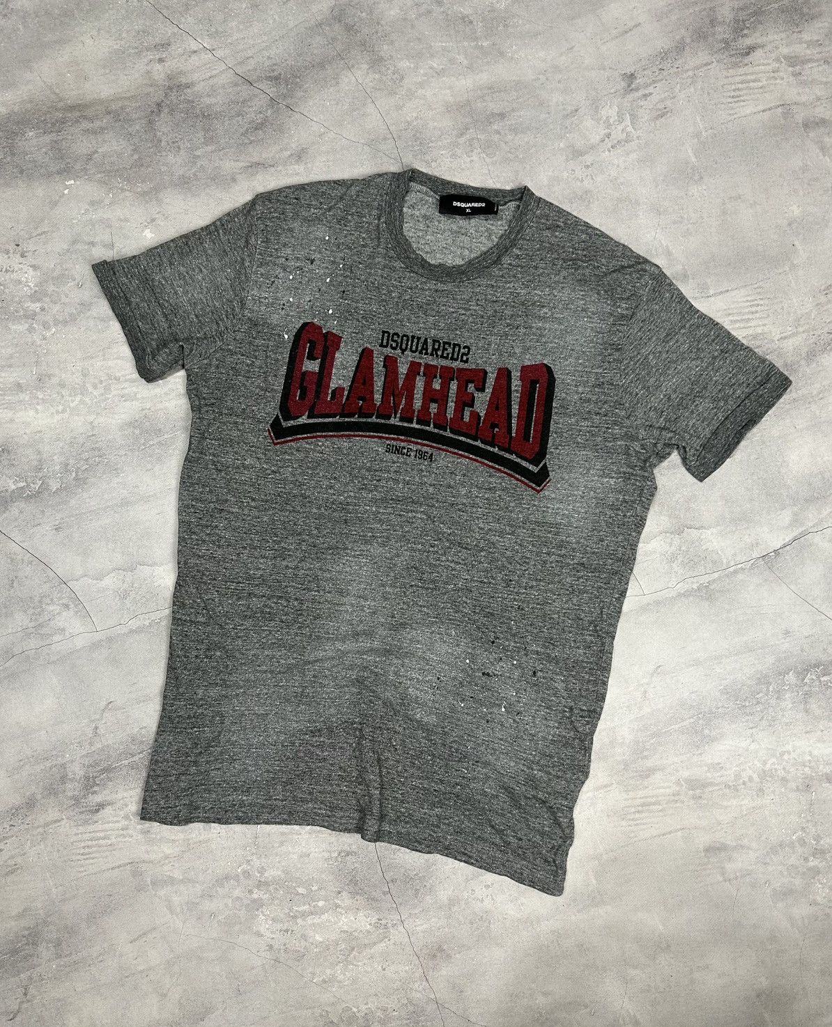 Dsquared2 Dsqured2 Glamhead melange cotton stained Tee Size