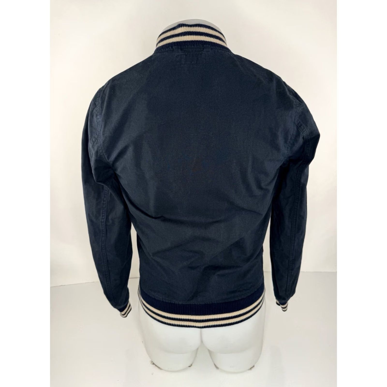 Wallace & Barnes WALLACE & BARNES - Mens XS Jacket Trucker Varsity Distressed Cotton Blue Zip Shirt Adventure style? Size US XS / EU 42 / 0 - 3 Thumbnail