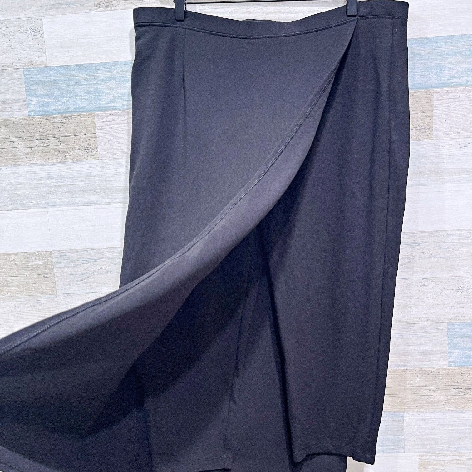 Betabrand Sassiest Skirt Overlay Ponte Crop Pants Black XXL