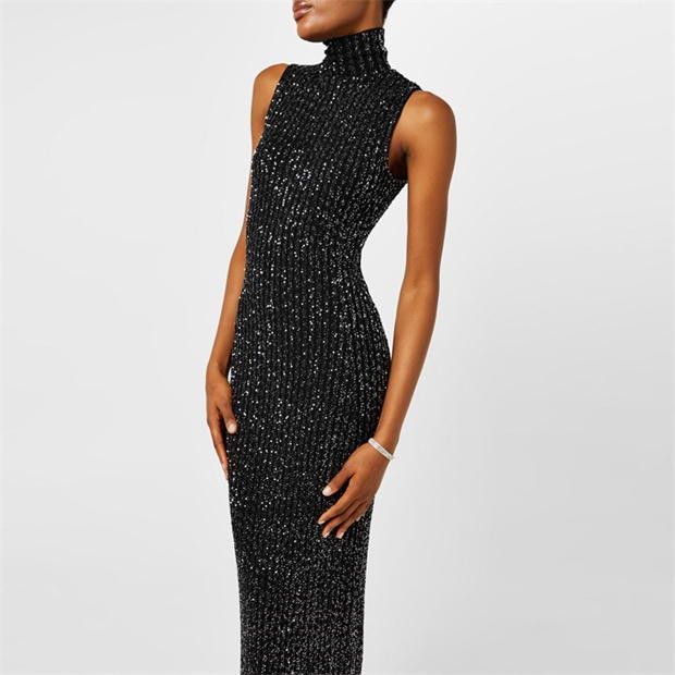 Missoni o1g2r1mq1124 Sequined Maxi Dresse in Black & Silver Size XS / US 0-2 / IT 36-38 - 3 Thumbnail