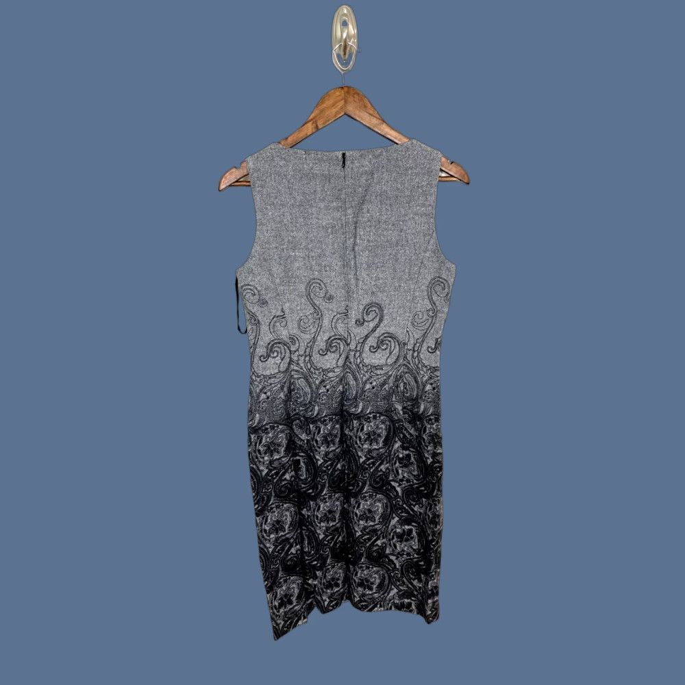 Talbots Wool Black Jumper Dress 8P NWT Petite Knee Length Crew Neck Sleeveless Zip Dry Clean Only Business Workwear Women