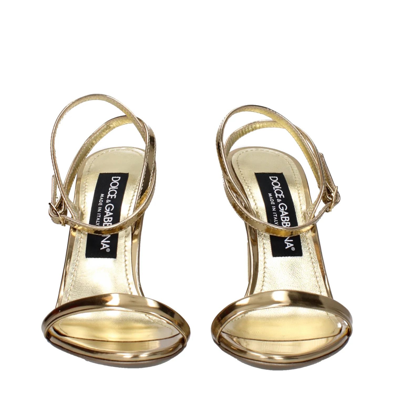 Dolce & Gabbana ob1o1e1124 Leather Sandals in Gold Size US 6.5 / IT 36.5 - 3 Thumbnail