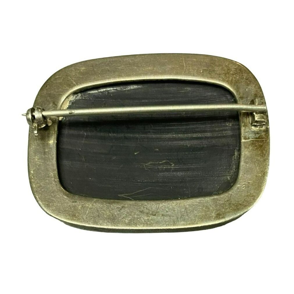 Other Vintage Onyx & Sterling Silver Brooch and Clip on Earring Se Size ONE SIZE - 4 Thumbnail