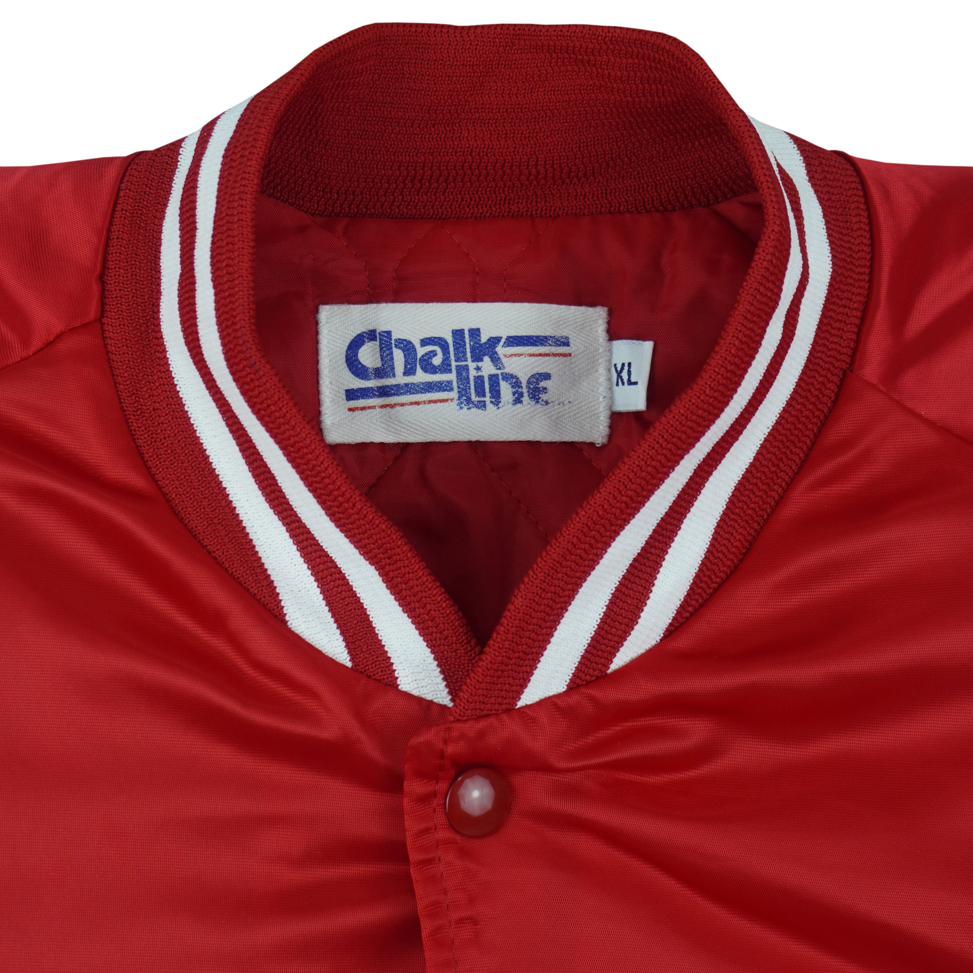 Chalk Line NCAA (Vintage) - Indiana Hoosiers Satin Jacket 1990s Size US XL / EU 56 / 4 - 5 Thumbnail