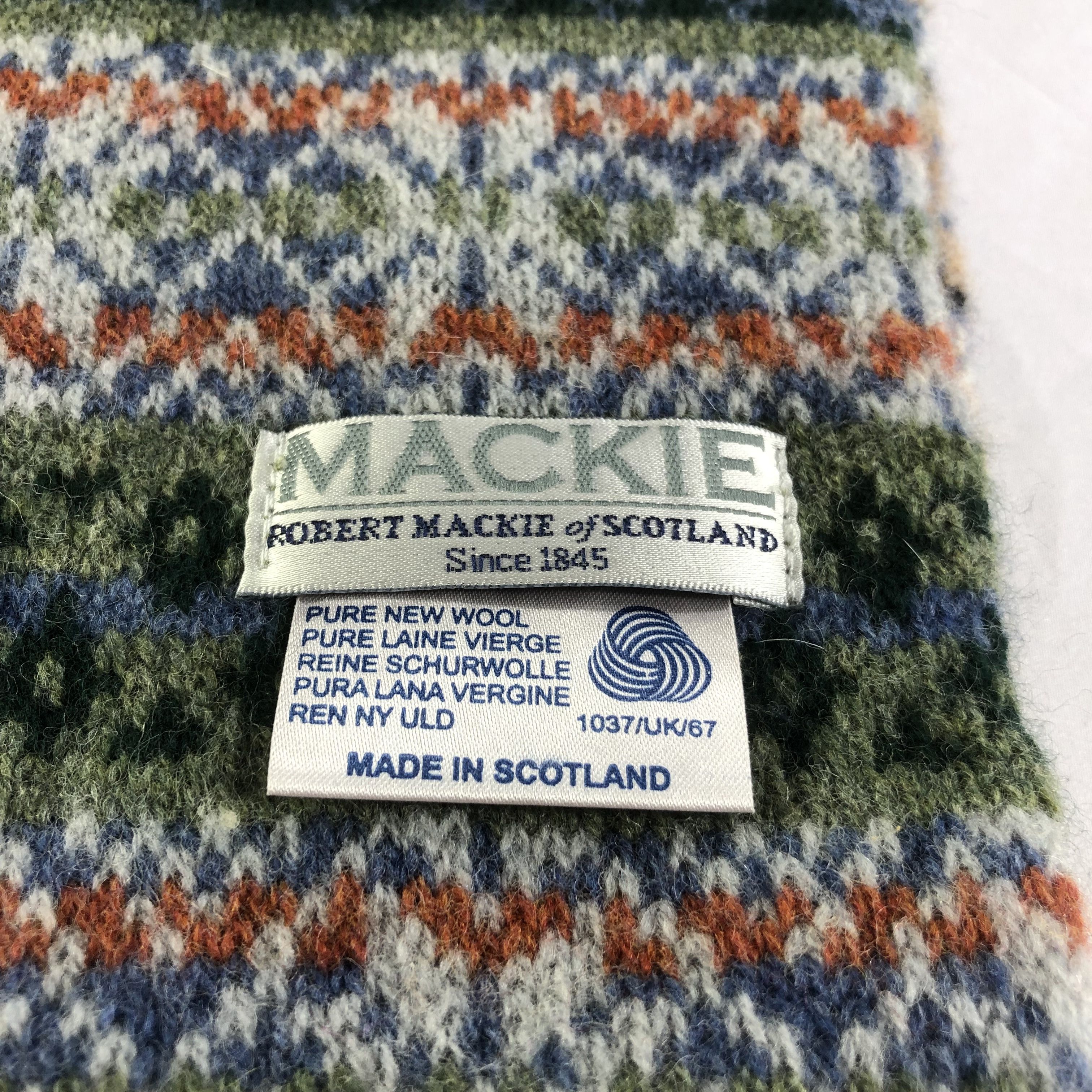 Vintage Mackie Native Design Wool Scarf Muffler V1681 Size ONE SIZE - 4 Thumbnail