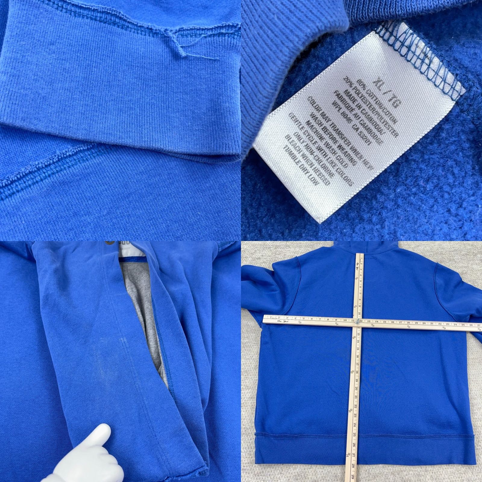 Aeropostale Vintage Aeropostale Hoodie Men XL Blue Pullover Sweatshirt Spellout Gym Size US XL / EU 56 / 4 - 8 Thumbnail