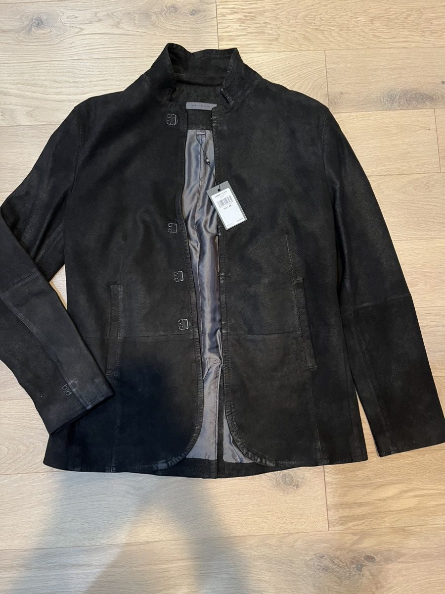 image of John Varvatos Suede Hook And Bar Thompson Jacket. Us38 in Black, Men's (Size Medium)