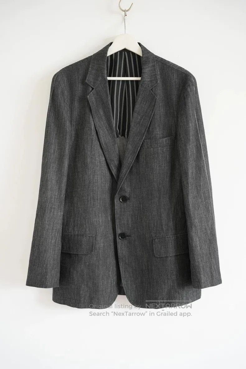 Yohji Yamamoto Striped Sleeve White Line Blazer.