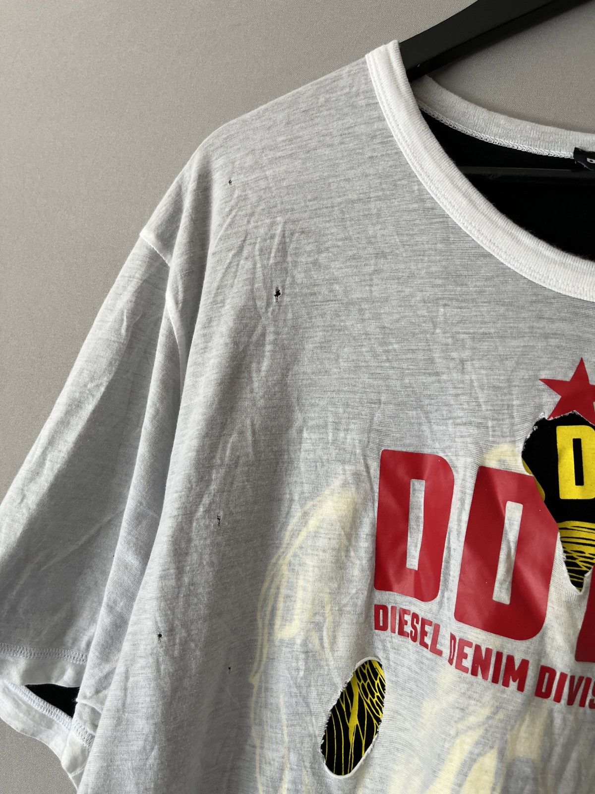 Diesel Diesel Two Layers Ripped Distressed T-shirt Size US XXL / EU 58 / 5 - 11 Thumbnail