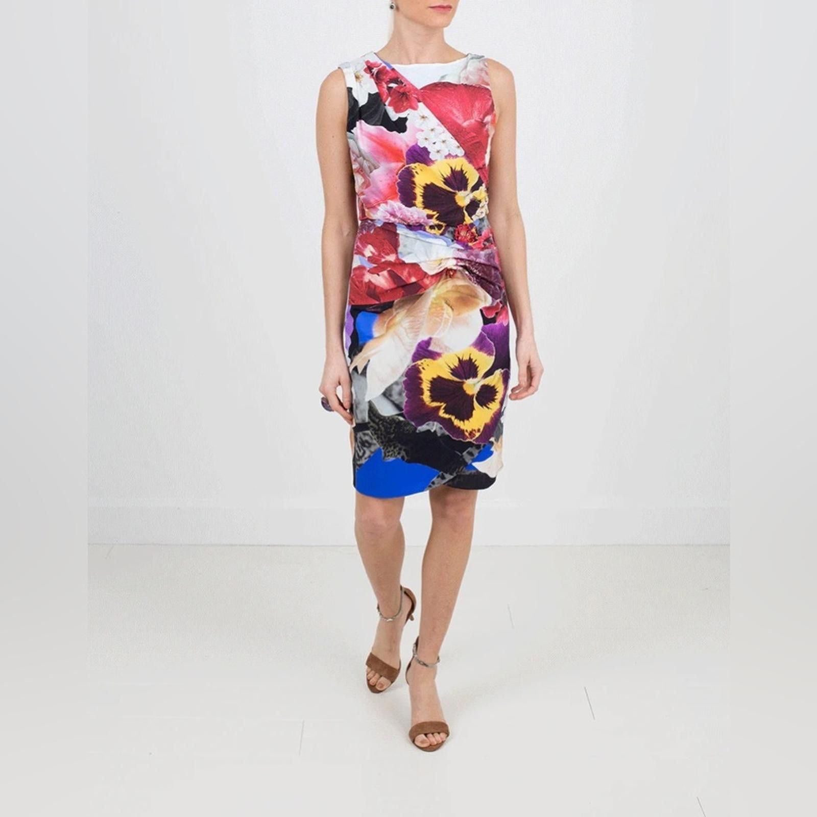 Roberto Cavalli Roberto Cavalli Araki Print Floral Multicolor Dress 2000’s​ Size XS / US 0-2 / IT 36-38 - 8 Thumbnail