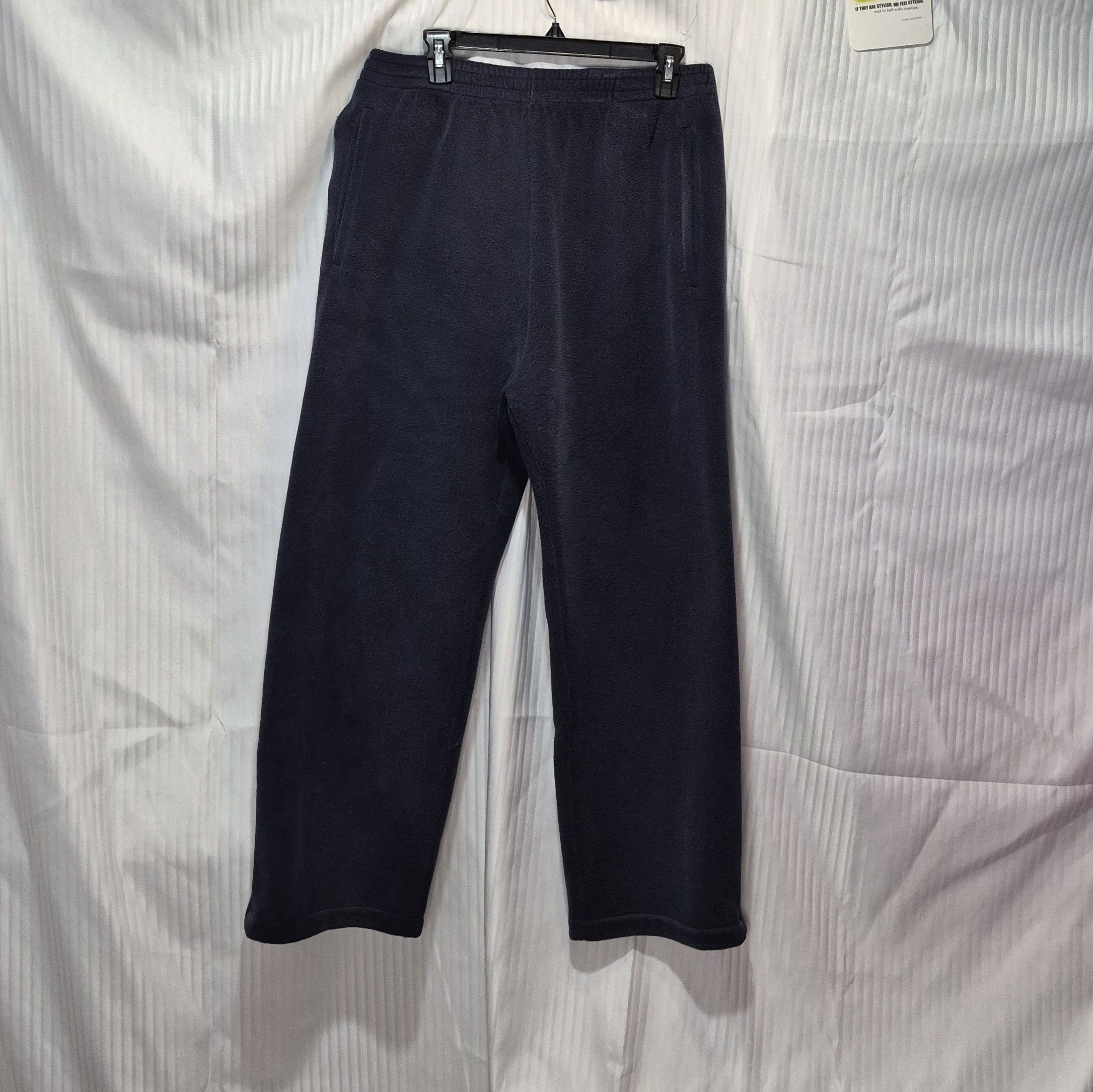 Old Navy Men's Medium Navy Relaxed Fleece Sweatpants Zippered Ankles Size US 34 / EU 50 - 2 Thumbnail