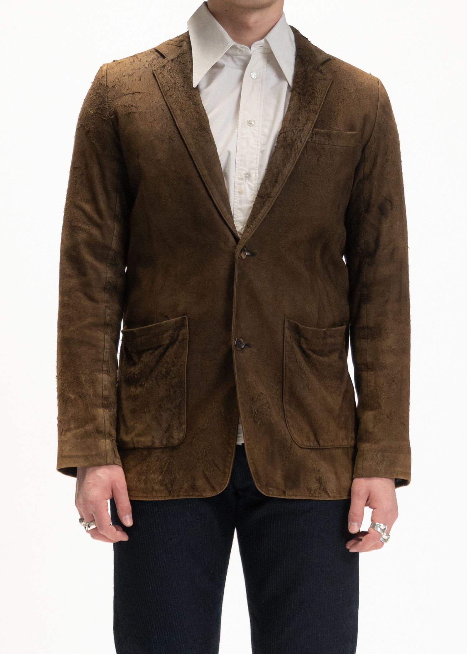 Undercover Blistered Suede "Groupie" Blazer Size US L / EU 52-54 / 3 - 1 Thumbnail