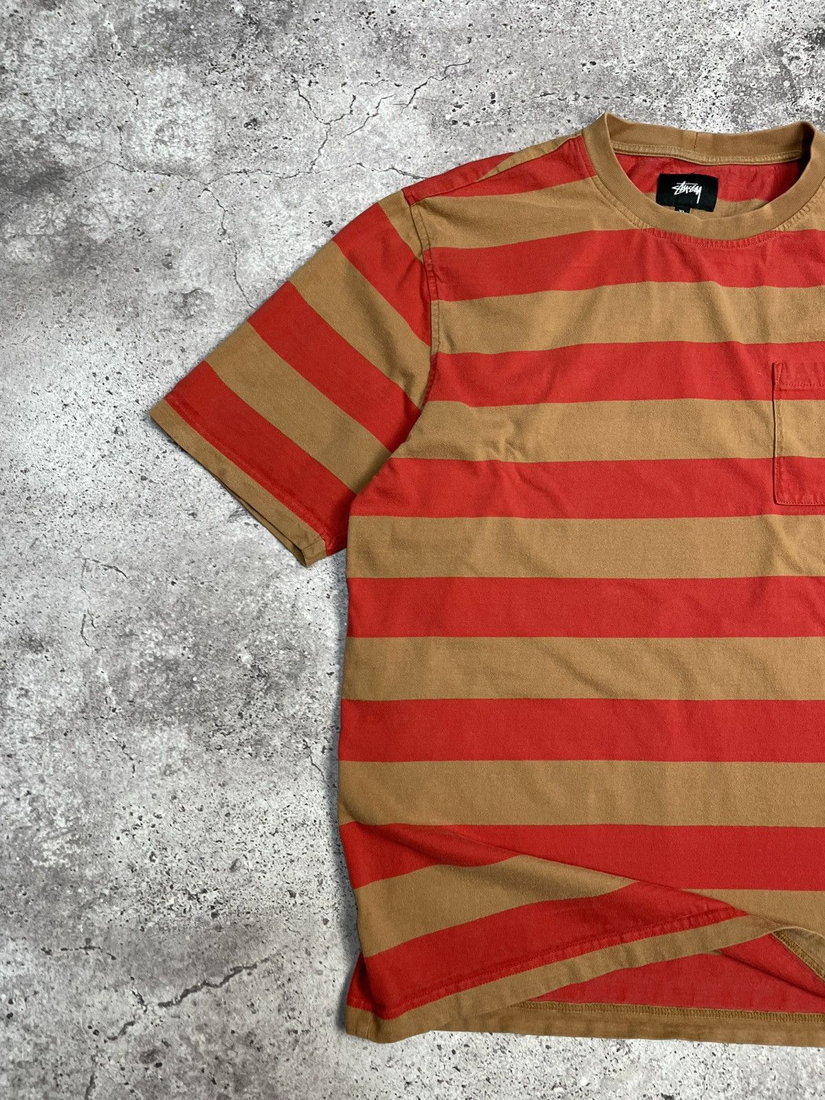 Stussy Vintage Stussy T-Shirt Striped Tee Embroidered Logo Size US L / EU 52-54 / 3 - 2 Thumbnail