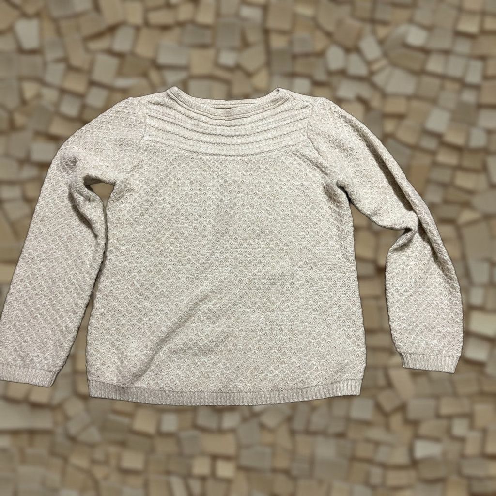 Croft & Barrow Croft&Barrow Sweater Women's Medium Cream Pullover Long Sleeve Crew Neck Casual Modern Size M / US 6-8 / IT 42-44 - 1 Thumbnail