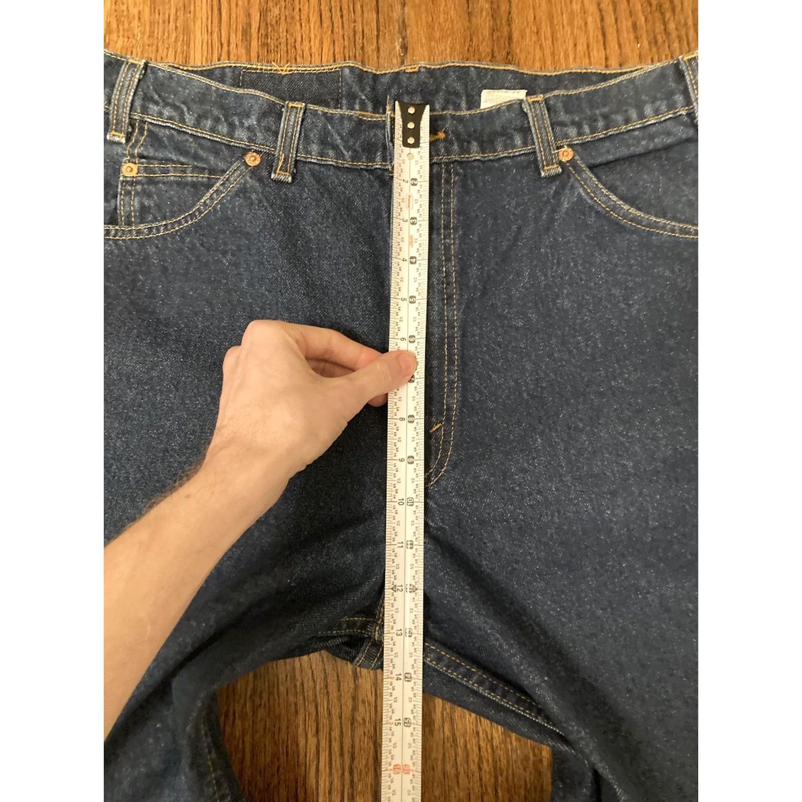 Levi's VINTAGE Levi's 550 Jeans Mens 38x32 (fits 36x32) Dark Blue Orange Tag USA Made 90s Size US 38 / EU 54 - 5 Thumbnail