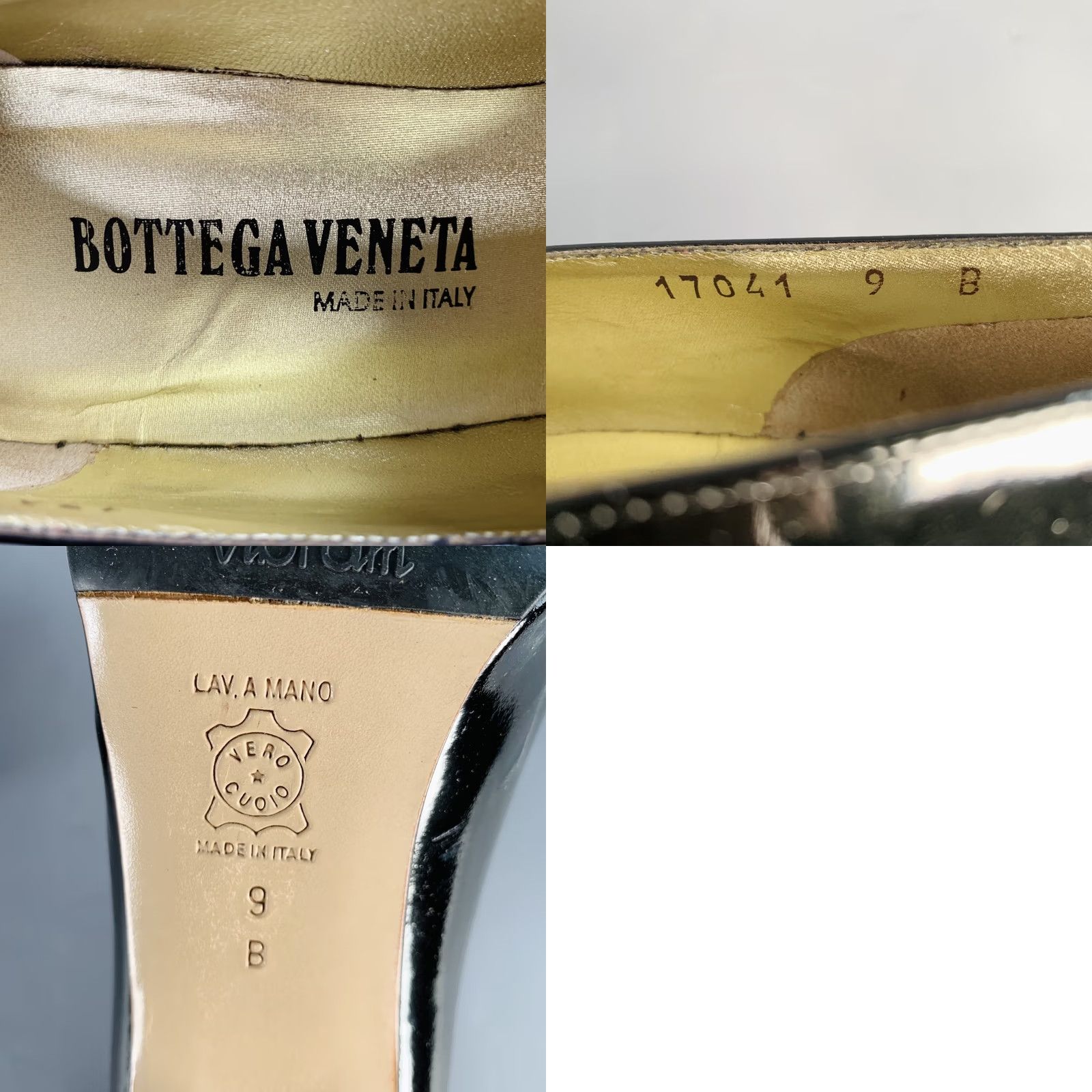 Bottega Veneta BOTTEGA VENETA Black Gold Patent Leather Buckle Pumps Size 9 Women Size US 9 / IT 39 - 8 Thumbnail