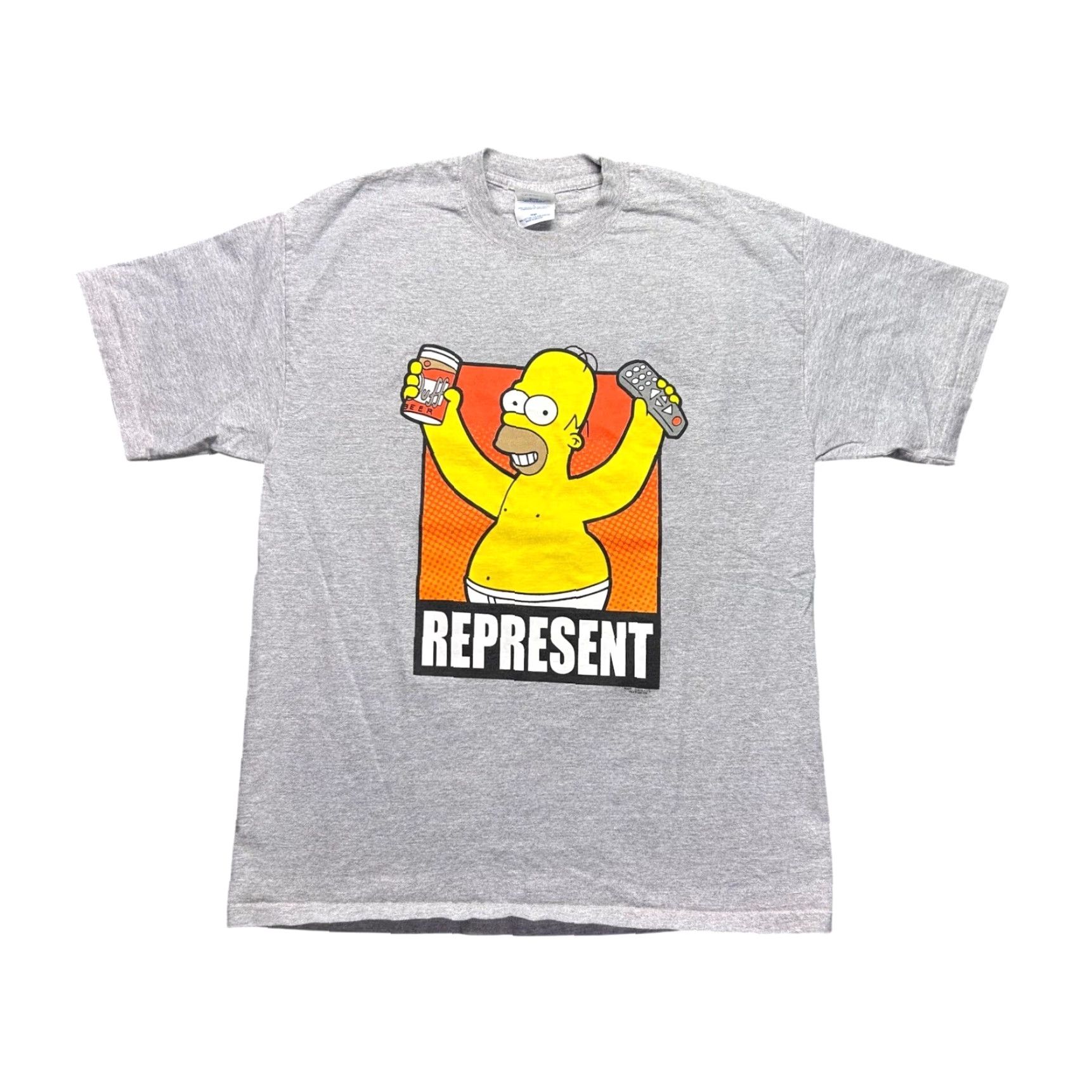 Vintage VINTAGE The Simpsons T-Shirt Homer Simpson Represent Gray M&O Knits Large Size US L / EU 52-54 / 3 - 2 Thumbnail