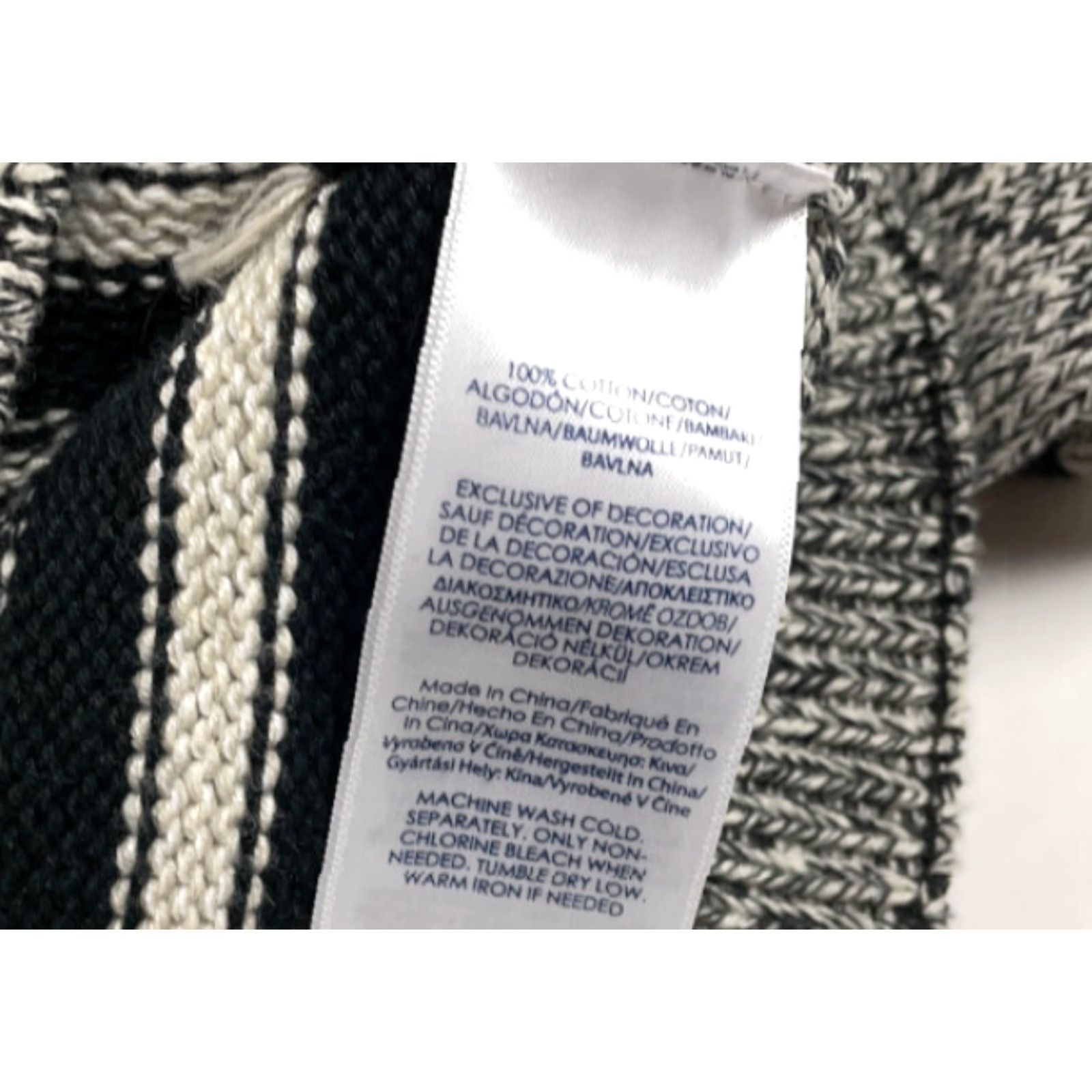 Chaps Preppy Gray Black Striped Pullover High Neck Sweater Adult XL Embroidered Cotton Size US XL / EU 56 / 4 - 6 Thumbnail