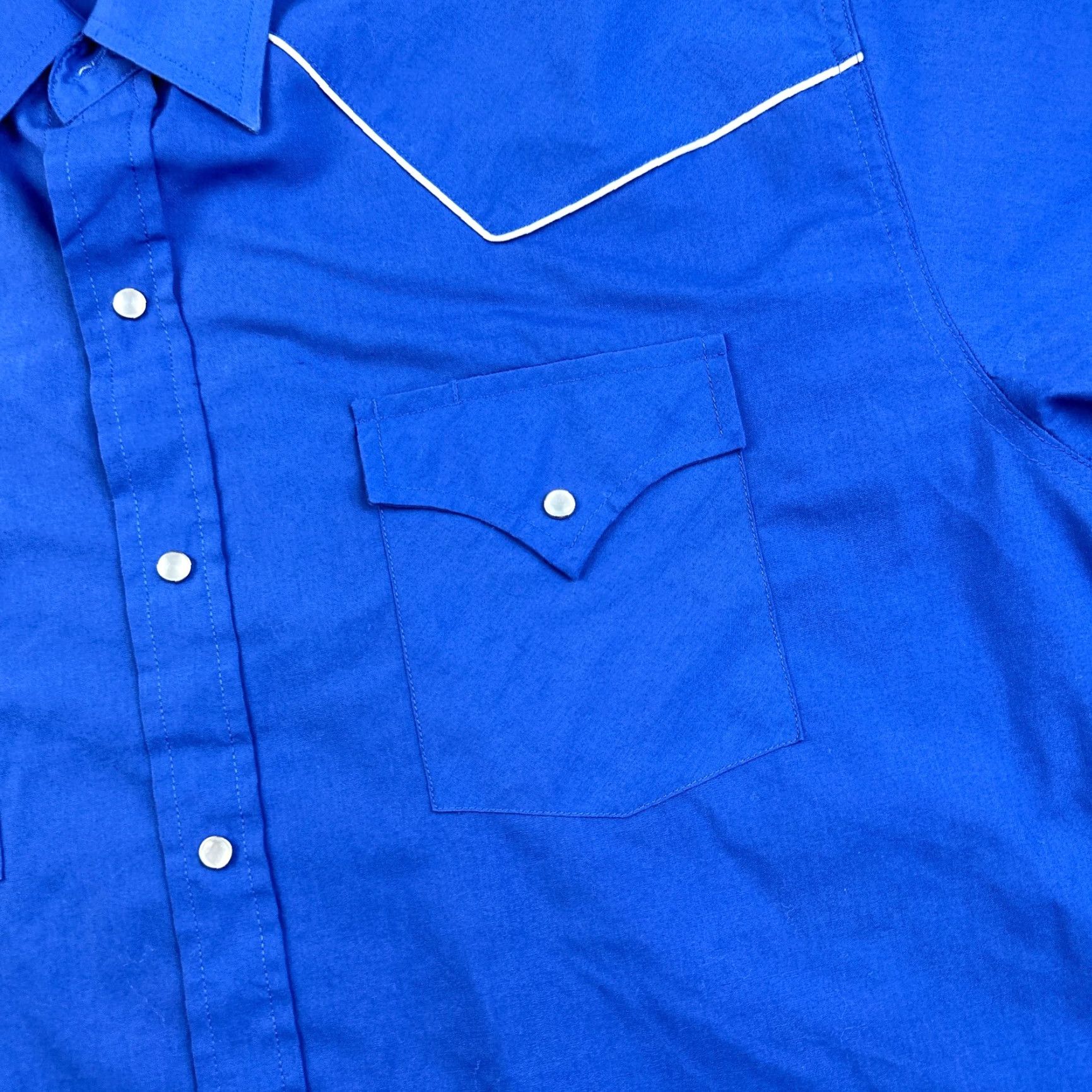 Vintage High Noon Shirt Mens LT Large Tall Blue Western Pearl Snap Rancher Size US L / EU 52-54 / 3 - 4 Thumbnail