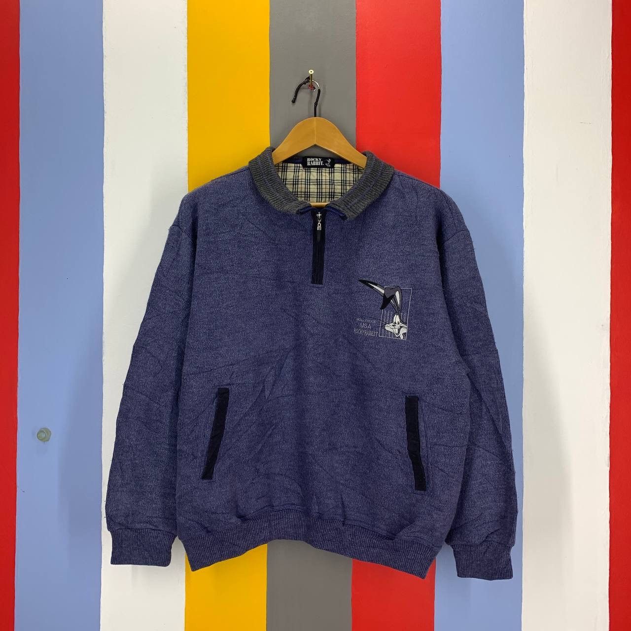 Other ROCKY RABBIT HOLLYWOOD USA Polo Sweatshirt #2114/17 Size US L / EU 52-54 / 3 - 1 Thumbnail