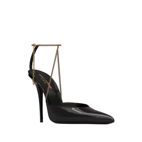Saint Laurent Paris o1bcso1str1124 Claw Slingback Pumps in Black Size US 8 / IT 38 - 2 Thumbnail