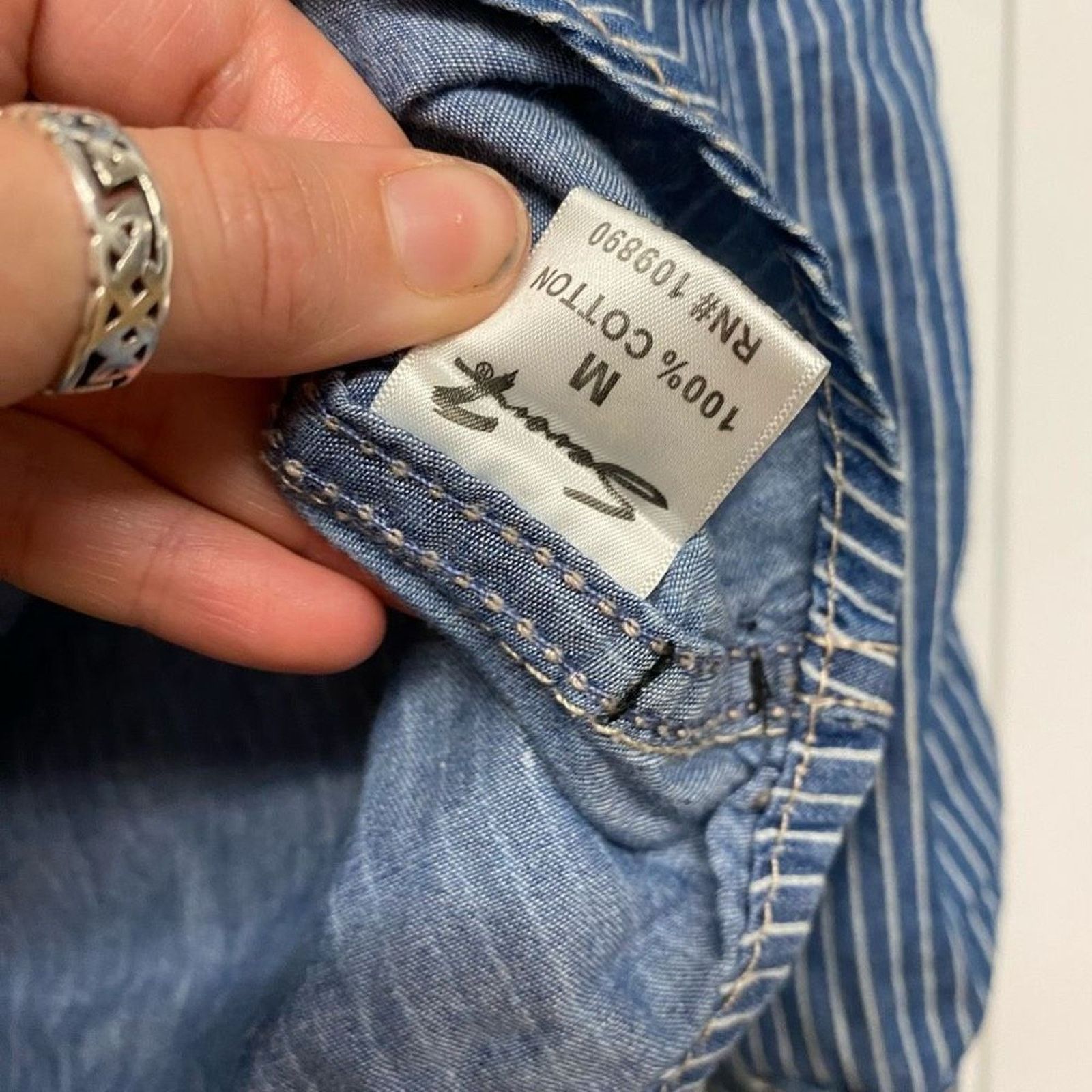 7 For All Mankind 7 for All Mankind BUTTON DENIM SHIRT STRIPE, Sz Medium Size M / US 6-8 / IT 42-44 - 7 Thumbnail