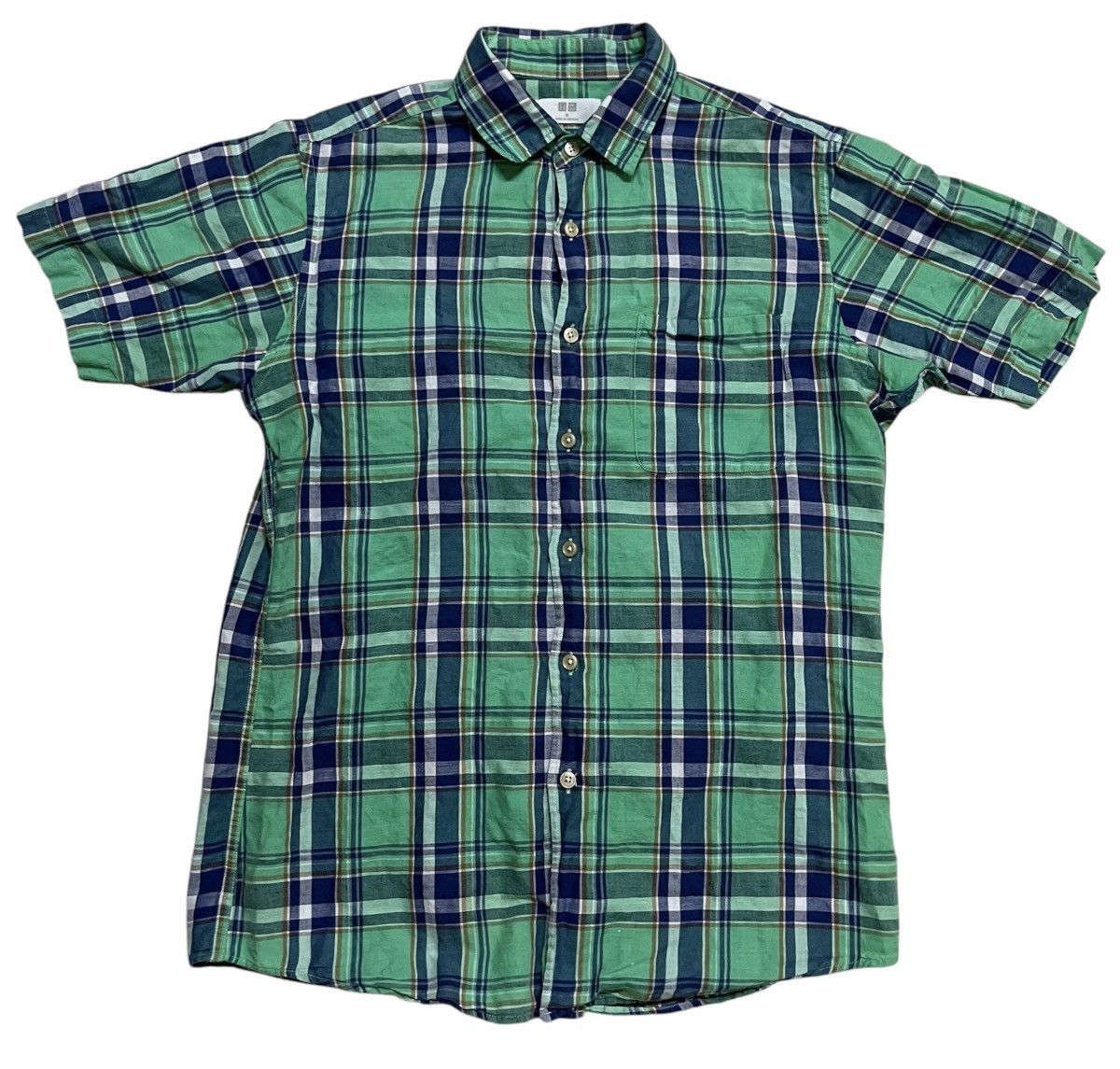 Japanese Brand × Uniqlo × Vintage Uniqlo Checkered Shirt Size US S / EU 44-46 / 1 - 1 Thumbnail