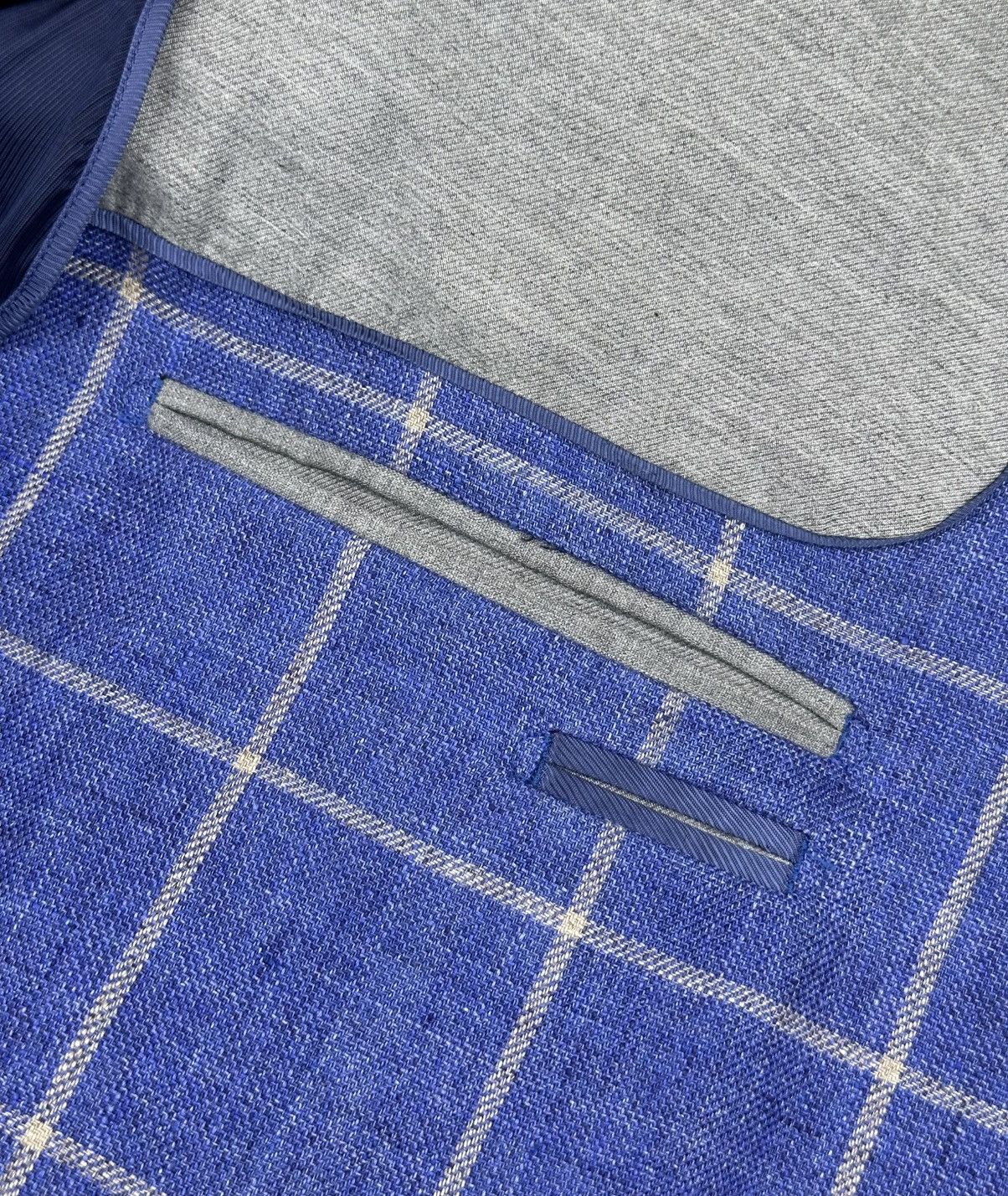 Hackett Hackett Mayfair Linen Blazer Jacket Blue Check 46R / 56R Size 46R - 11 Thumbnail
