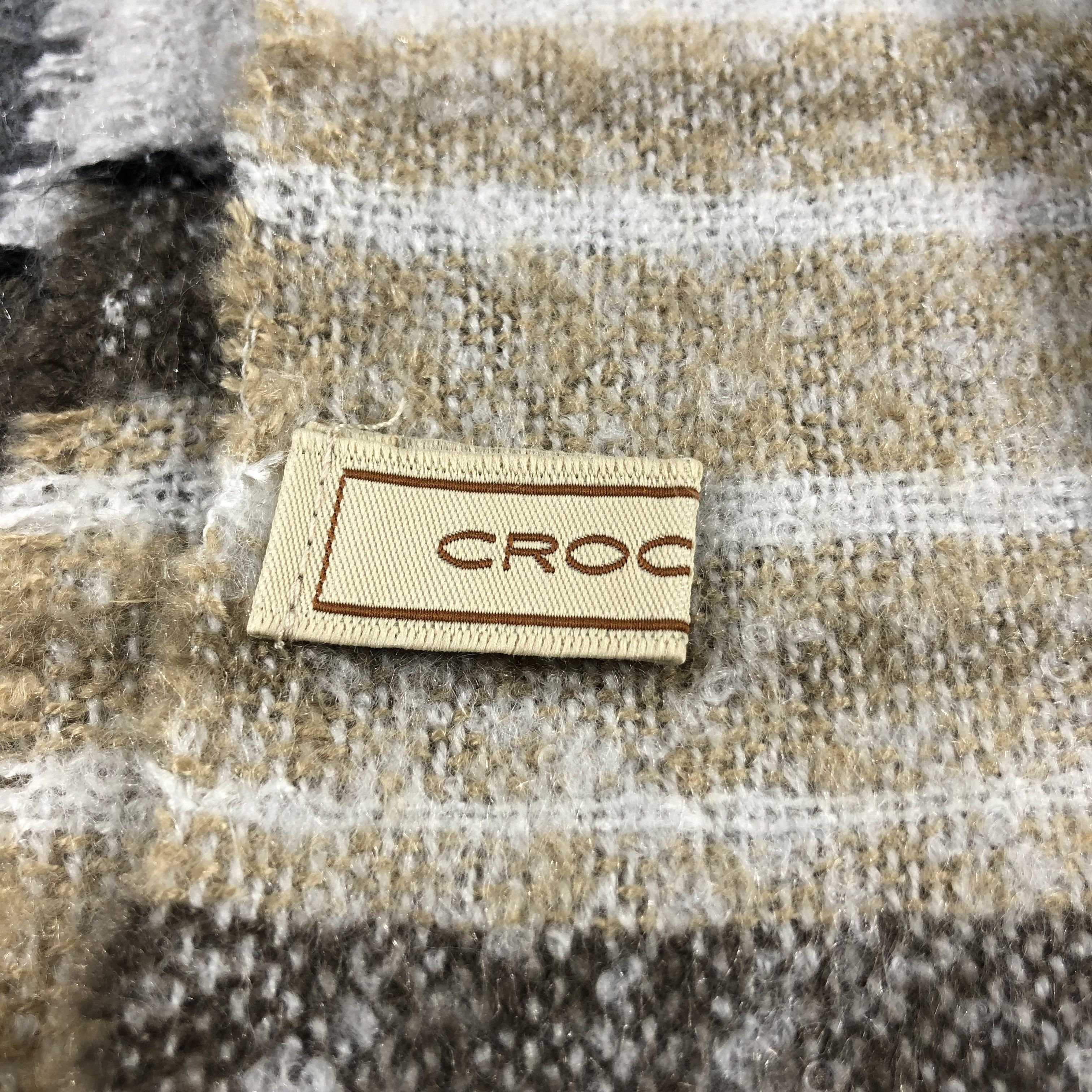 Vintage Crocodile Tartan Wool Scarf Muffler V828 Size ONE SIZE - 4 Thumbnail
