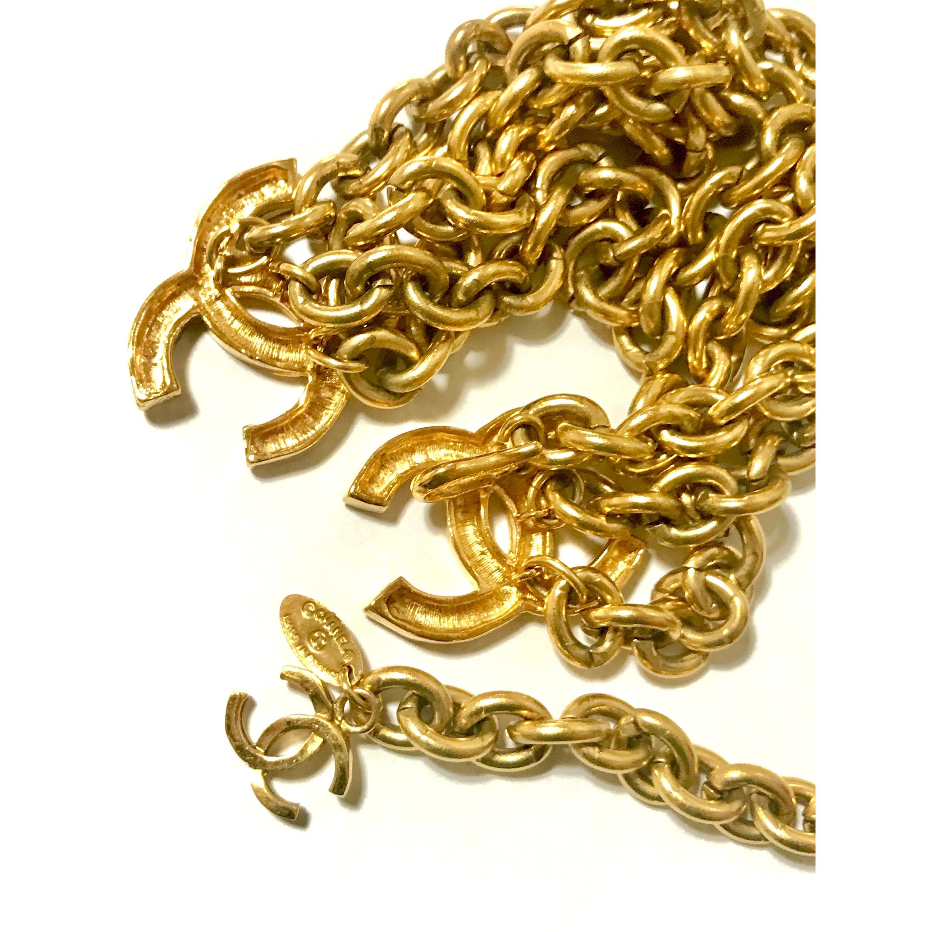 Chanel Vintage CHANEL gold chain belt with triple layer chains Size ONE SIZE - 7 Thumbnail