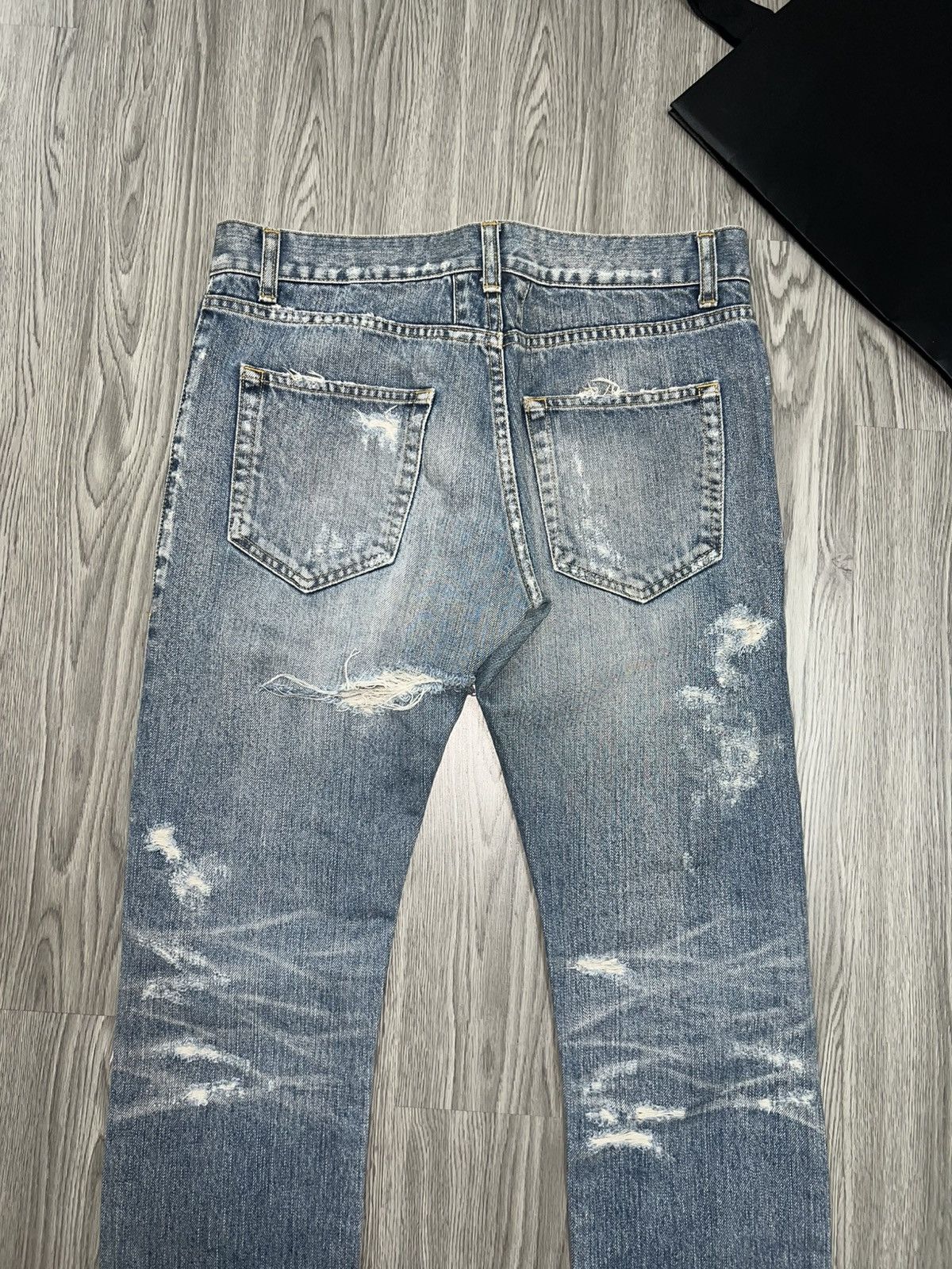 Hedi Slimane Saint Laurent Big Crash Denim Jeans Fw13 Size US 30 / EU 46 - 4 Thumbnail