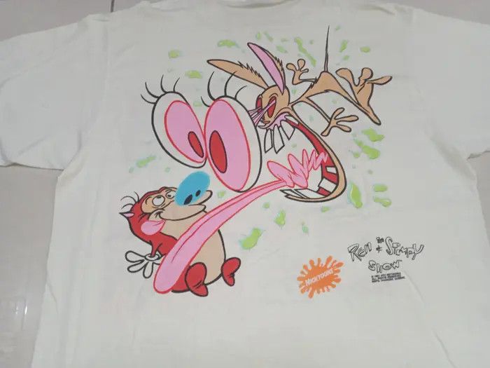Vintage Vintage single stitch 90s Ren&Stimpy 1991 T Shirt Size US XL / EU 56 / 4 - 4 Thumbnail