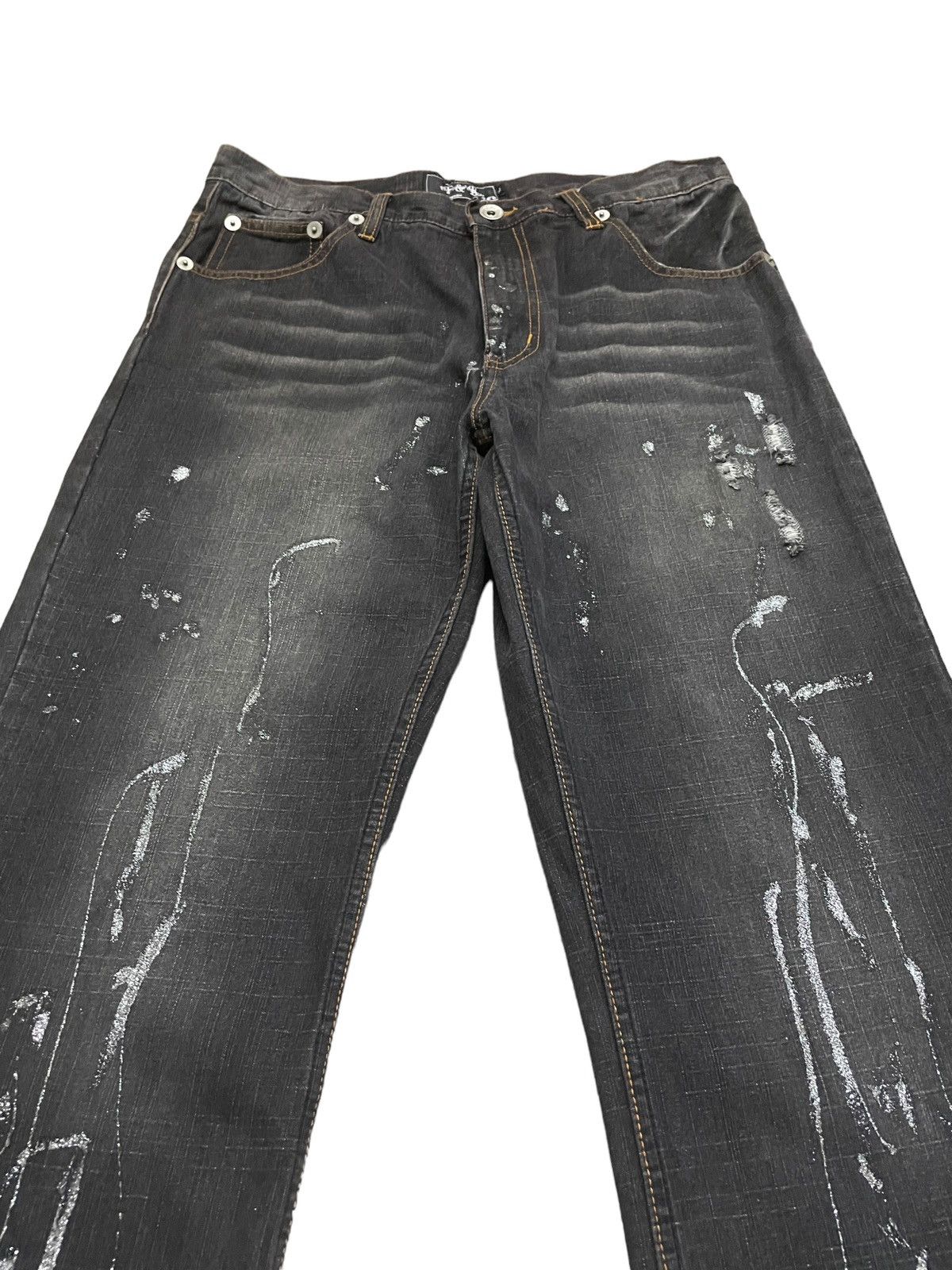 If Six Was Nine Rare Design Vintage Brand Free Brat Flared Jeans 2000s Size US 32 / EU 48 - 3 Thumbnail