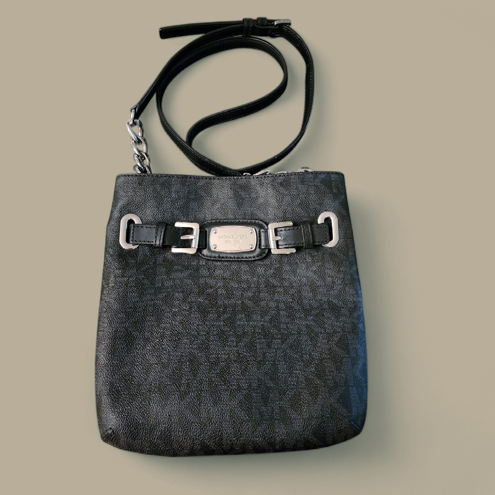 Michael Kors Michael Kors Black Monogram Crossbody Bag/Purse Size ONE SIZE - 1 Thumbnail