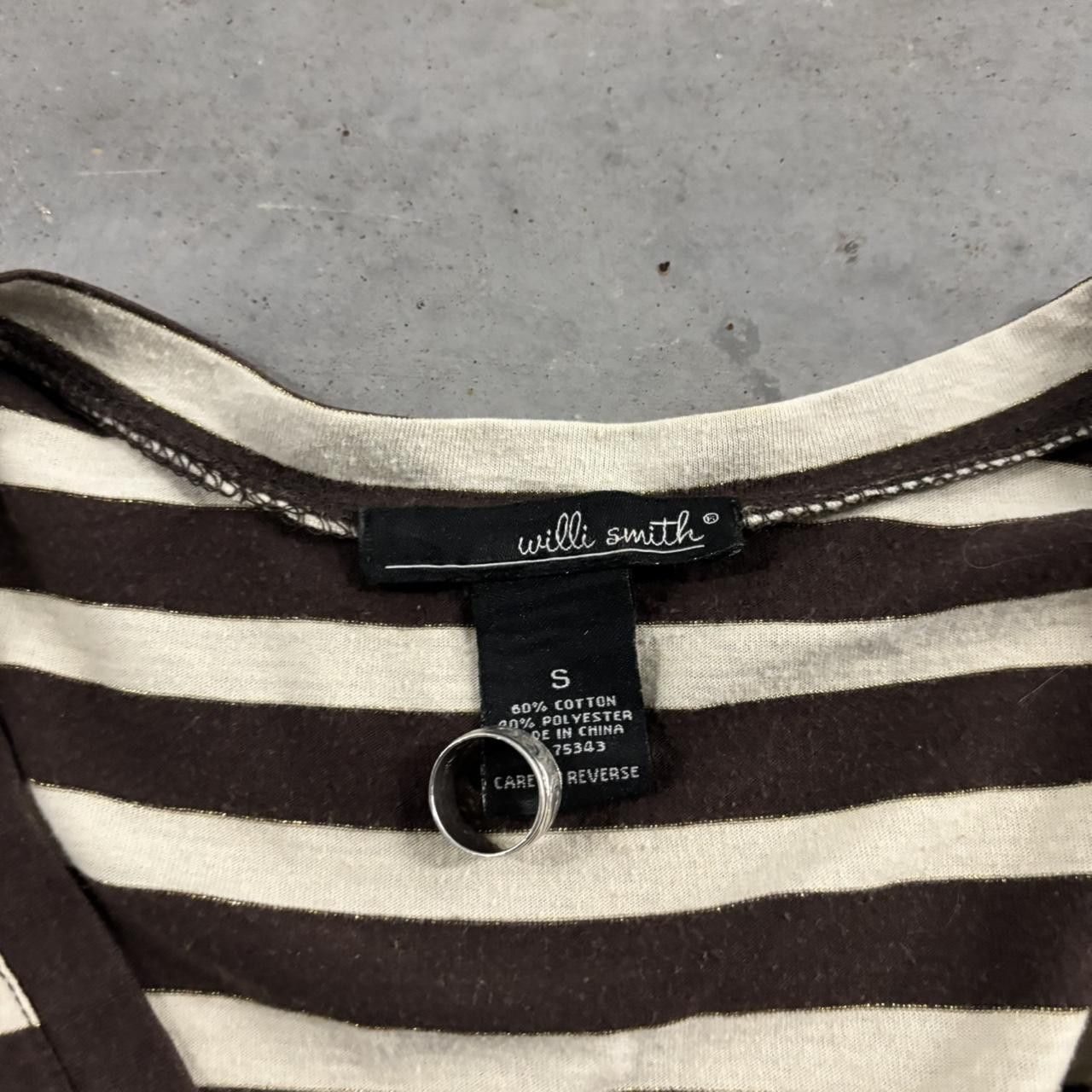 Vintage Vintage Y2K/2000s Cute Brown Striped Long Sleeve Top! Size S Size S / US 4 / IT 40 - 3 Thumbnail