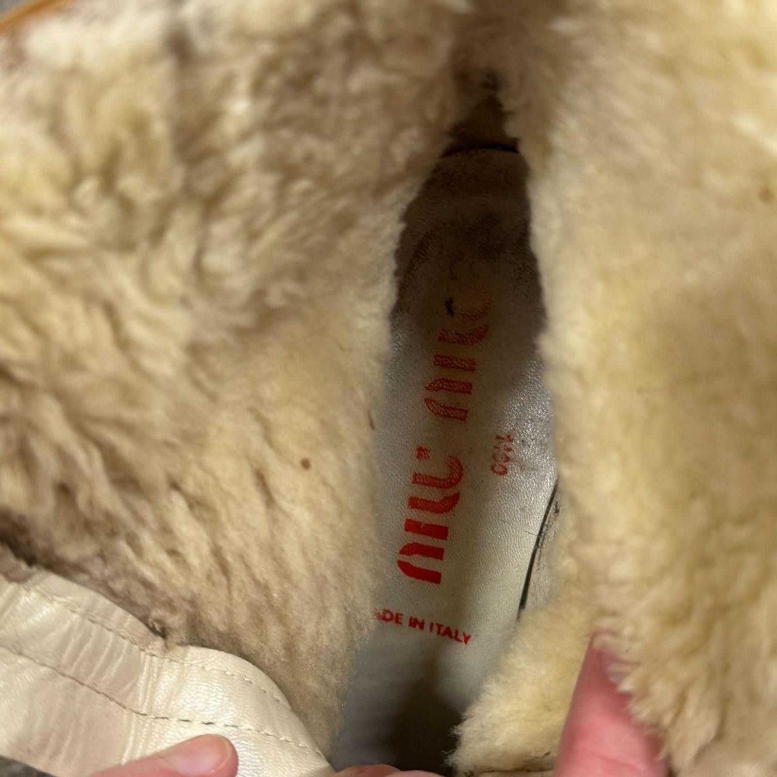 Miu Miu Y2K Vintage Miu Miu Brown Shearling-Lined Leather Booties Size US 8.5 / IT 38.5 - 3 Thumbnail