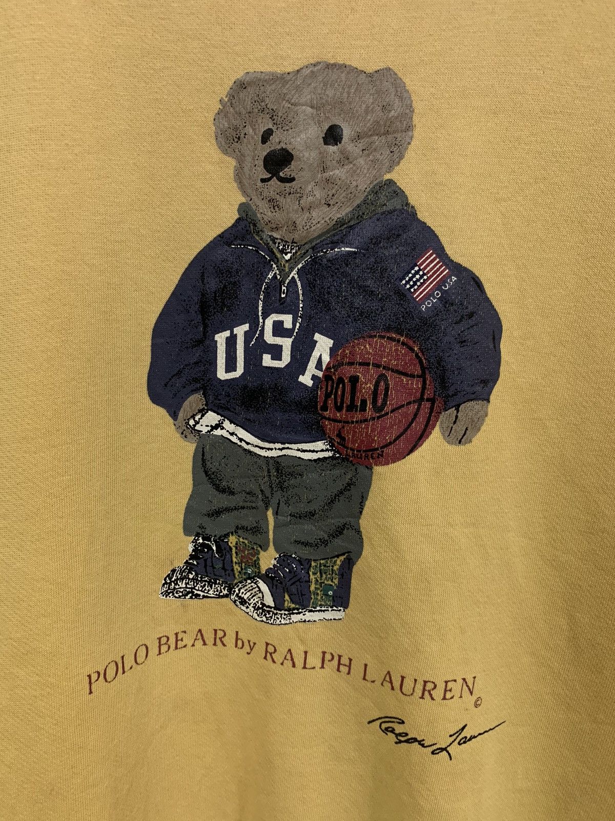 Polo Ralph Lauren × RRL Ralph Lauren × Ralph Lauren Vintage Polo Bear By Polo Ralph Lauren Sweatshirt Distress Size US L / EU 52-54 / 3 - 5 Thumbnail