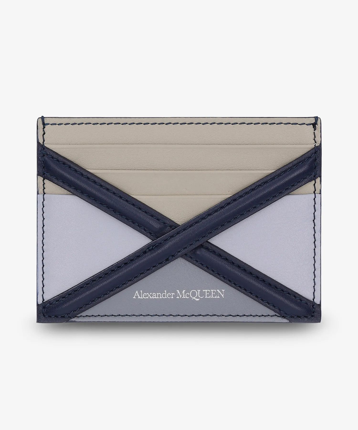 ALEXANDER MCQUEEN Harness four color leather card holder q